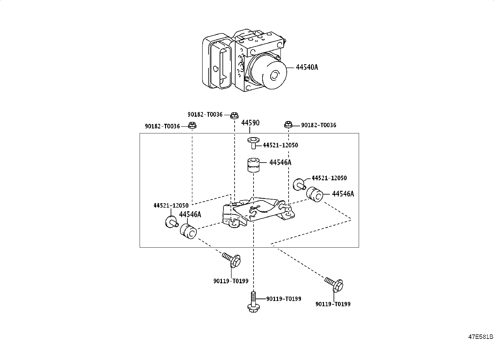 44050-71P00 ACTUATOR ASSY, VSC product image