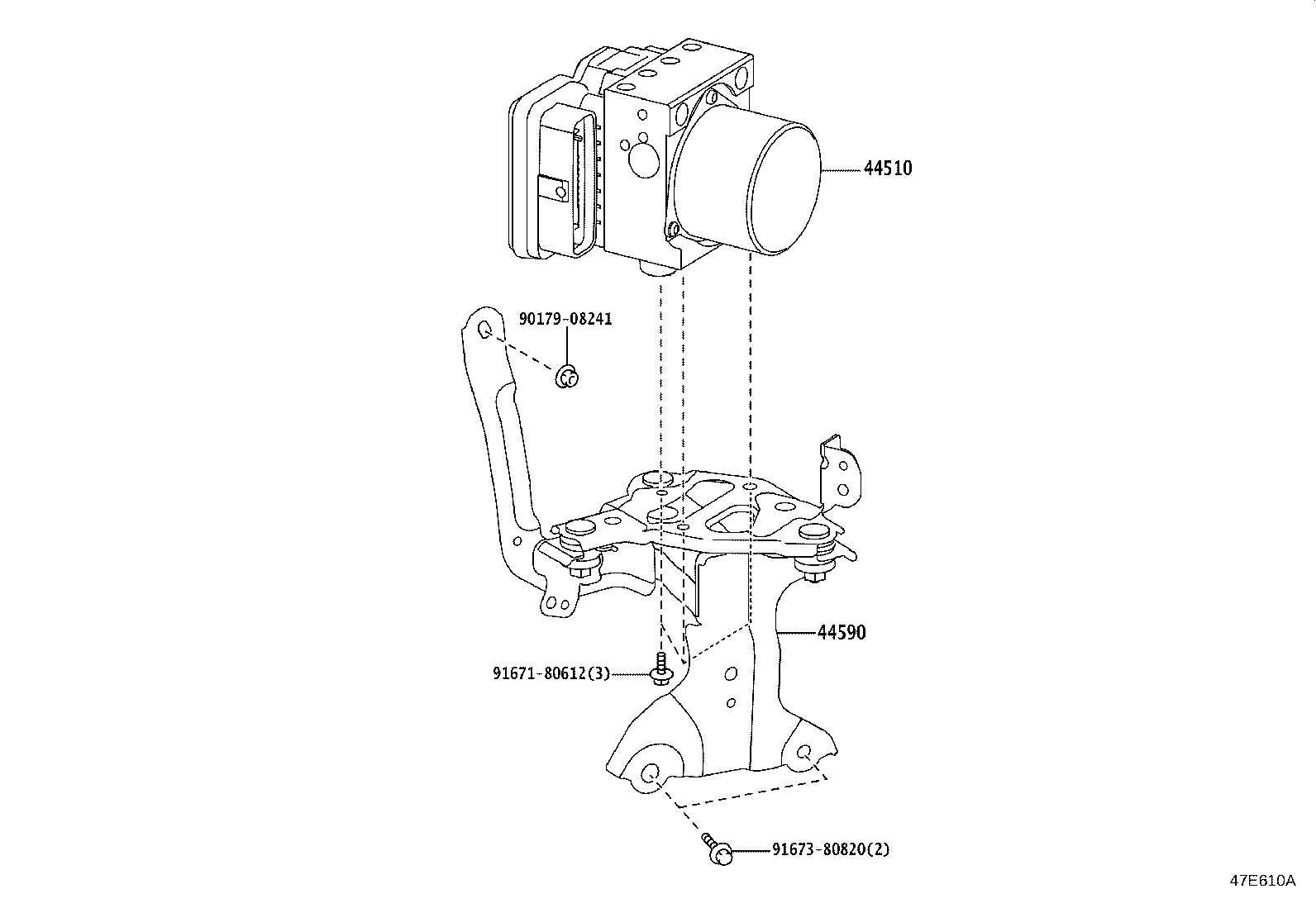 44590-0E200 BRACKET ASSY, BRAKE ACTUATOR product image