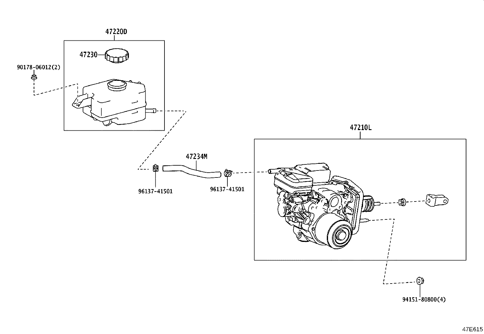 47050-40020 BRAKE BOOSTER ASSY, W/MASTER CYLINDER product image