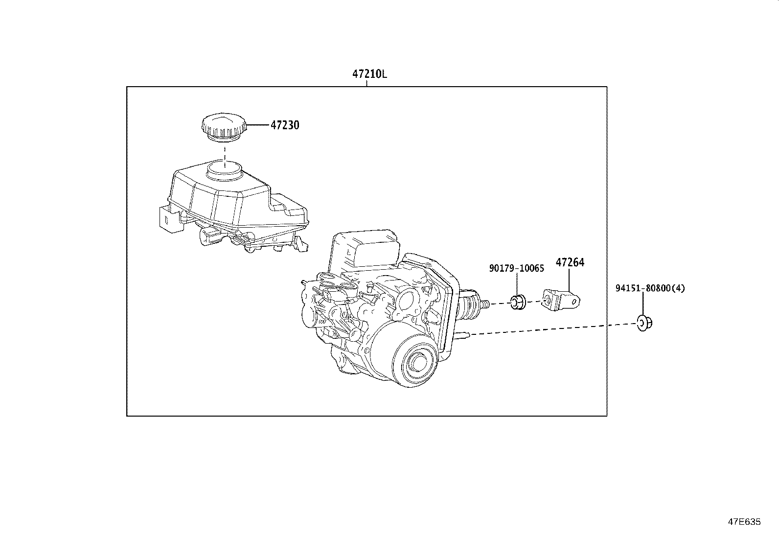47050-30340 BRAKE BOOSTER ASSY, W/MASTER CYLINDER product image