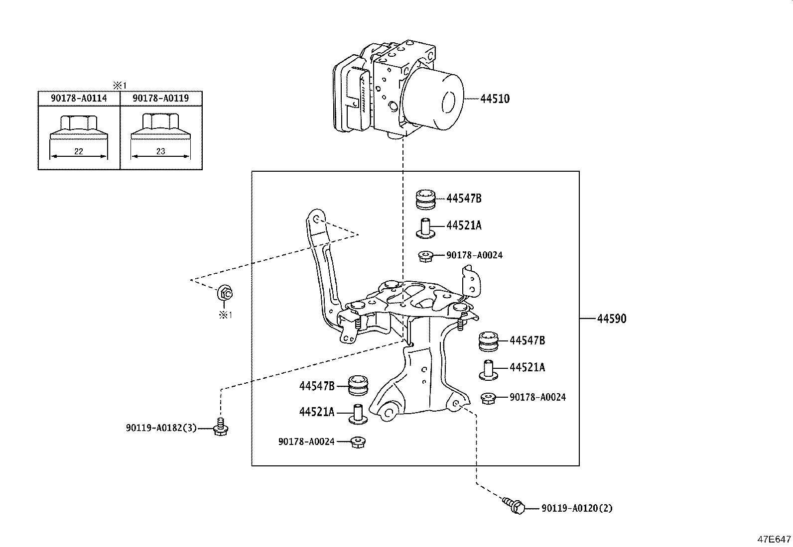 44050-0EB50 ACTUATOR ASSY, BRAKE product image
