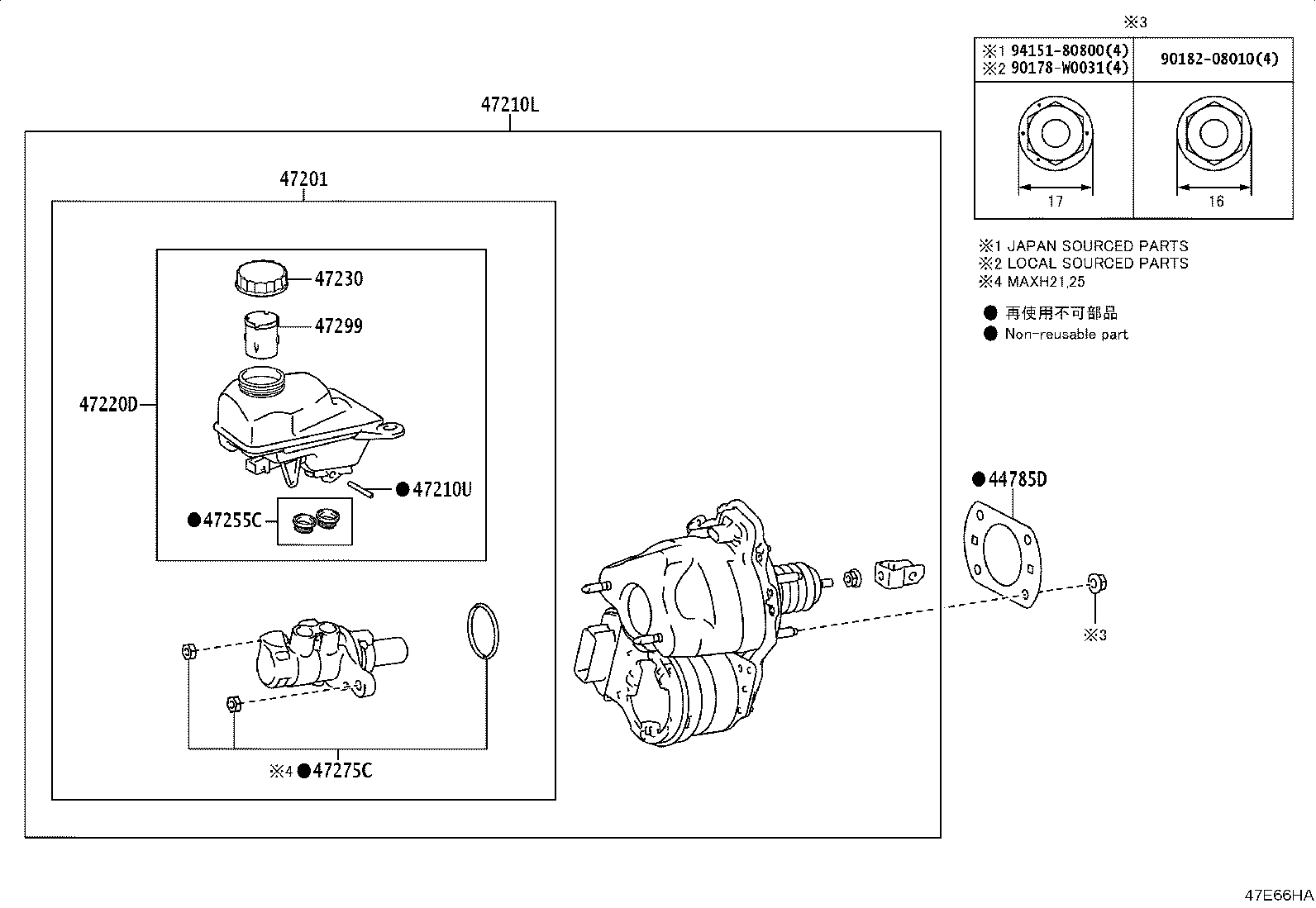 47210-F4060 BRAKE BOOSTER ASSY, W/MASTER CYLINDER product image