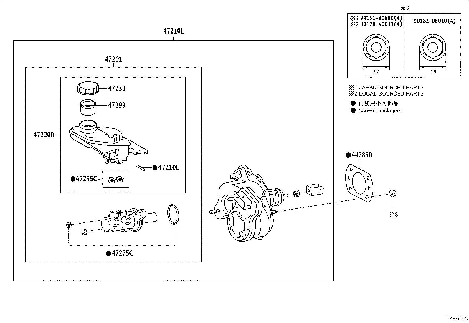 47210-F4060 BRAKE BOOSTER ASSY, W/MASTER CYLINDER product image