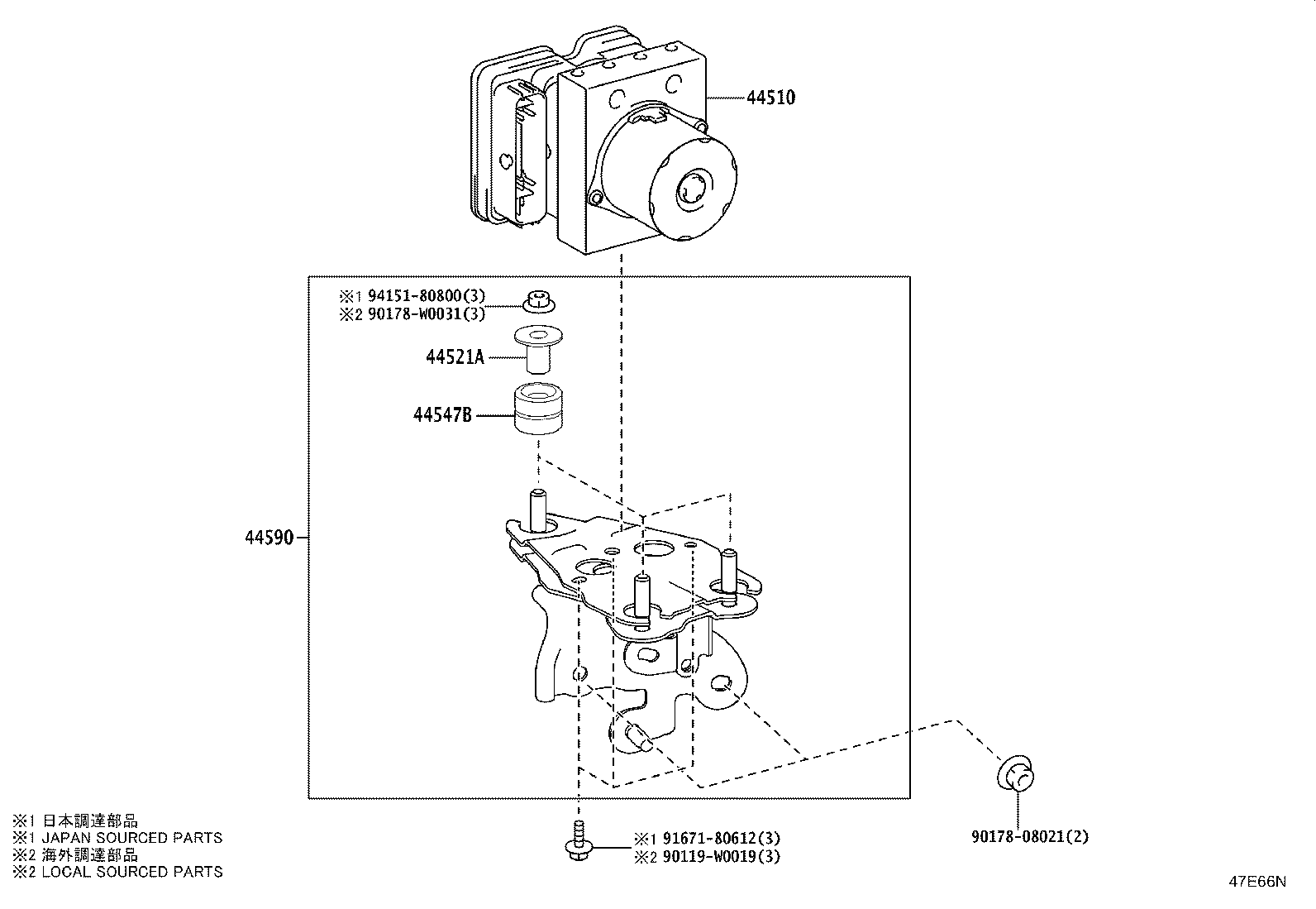 44590-F4130 BRACKET ASSY, BRAKE ACTUATOR product image