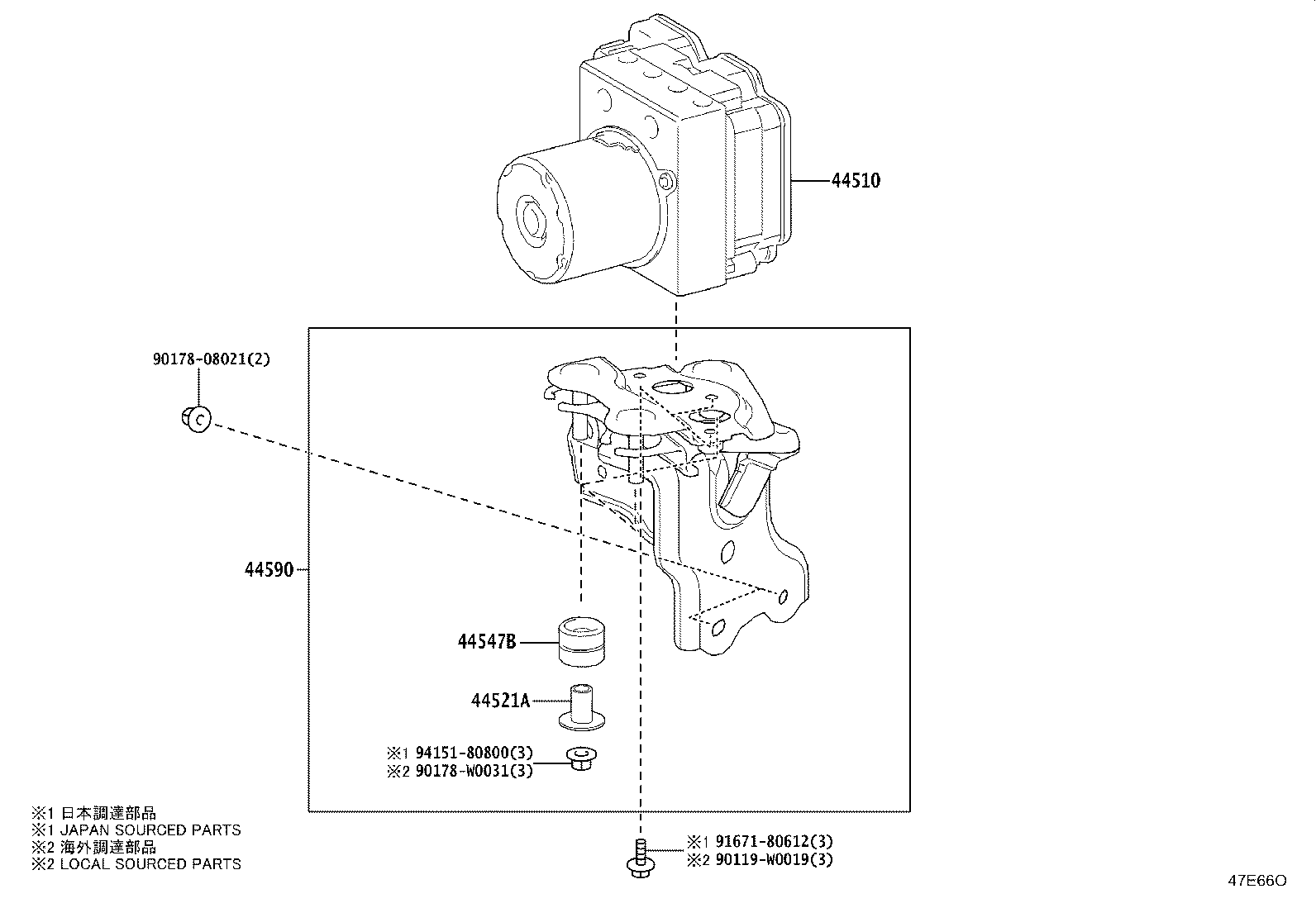 44590-F4130 BRACKET ASSY, BRAKE ACTUATOR product image