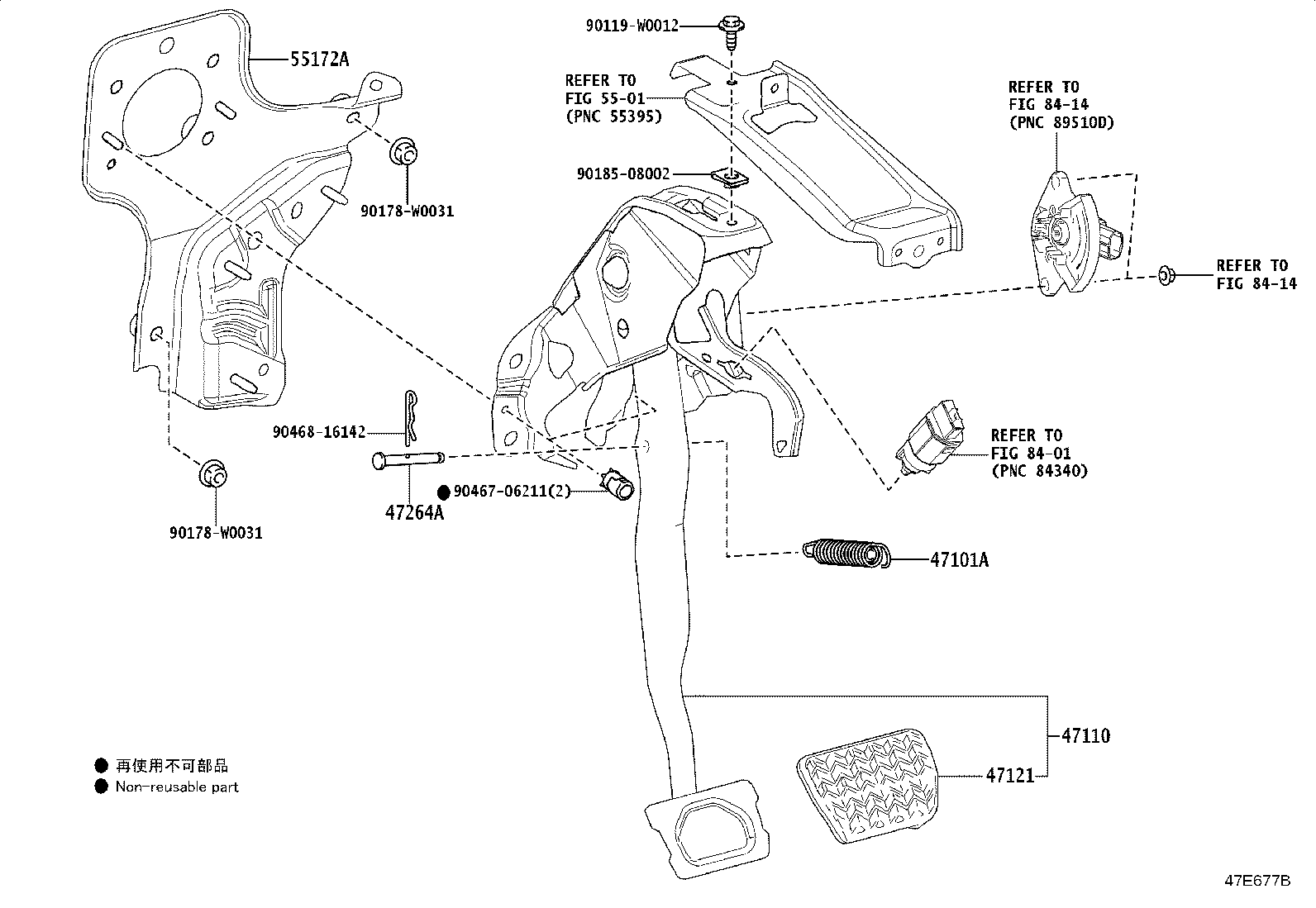 47110-F4190 SUPPORT ASSY, BRAKE PEDAL product image