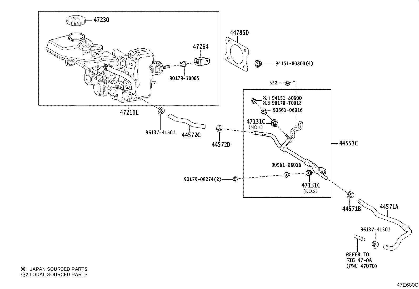 47050-16062 BRAKE BOOSTER ASSY, W/MASTER CYLINDER product image