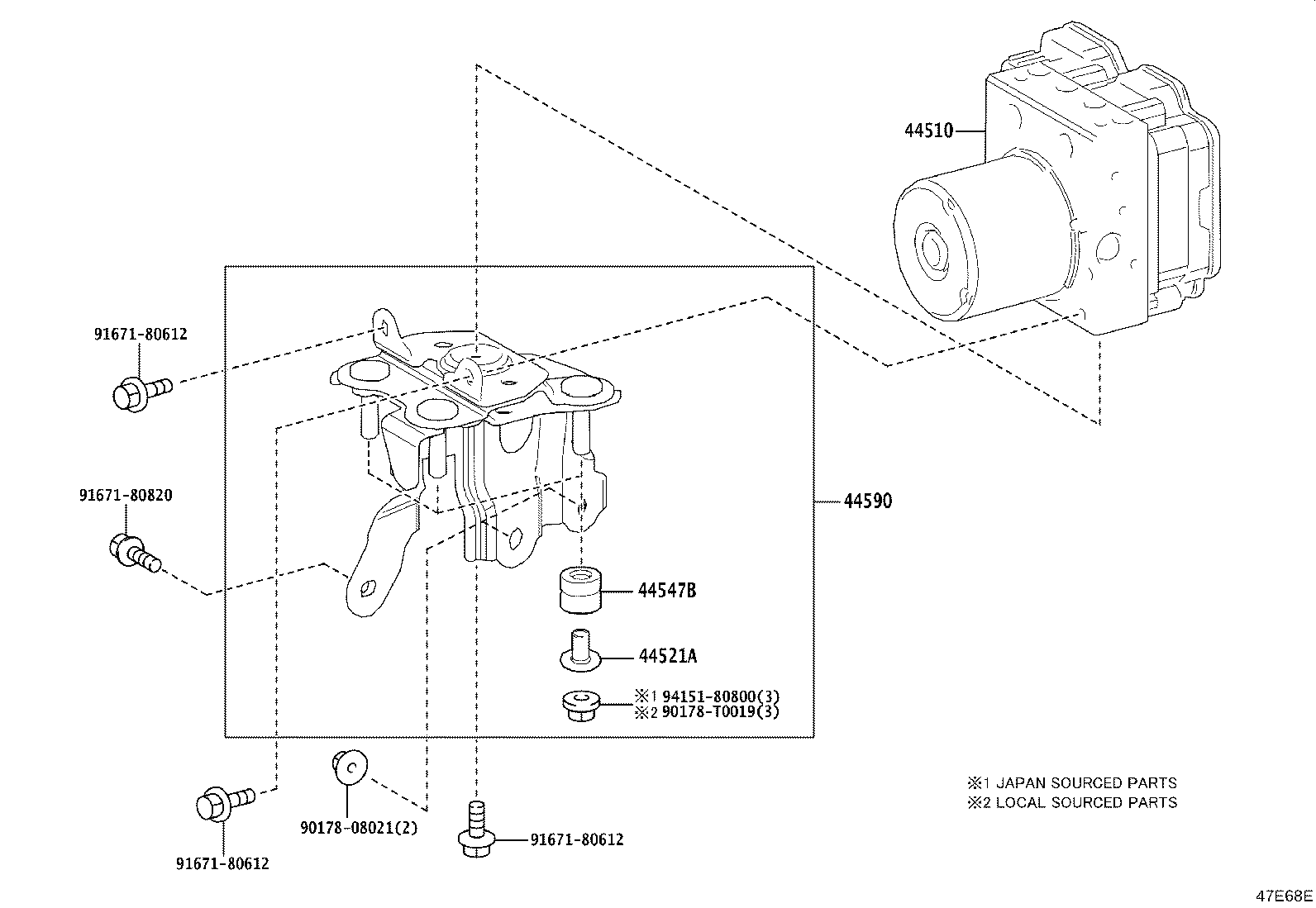47311-0A130 TUBE, FRONT BRAKE, NO.1 product image
