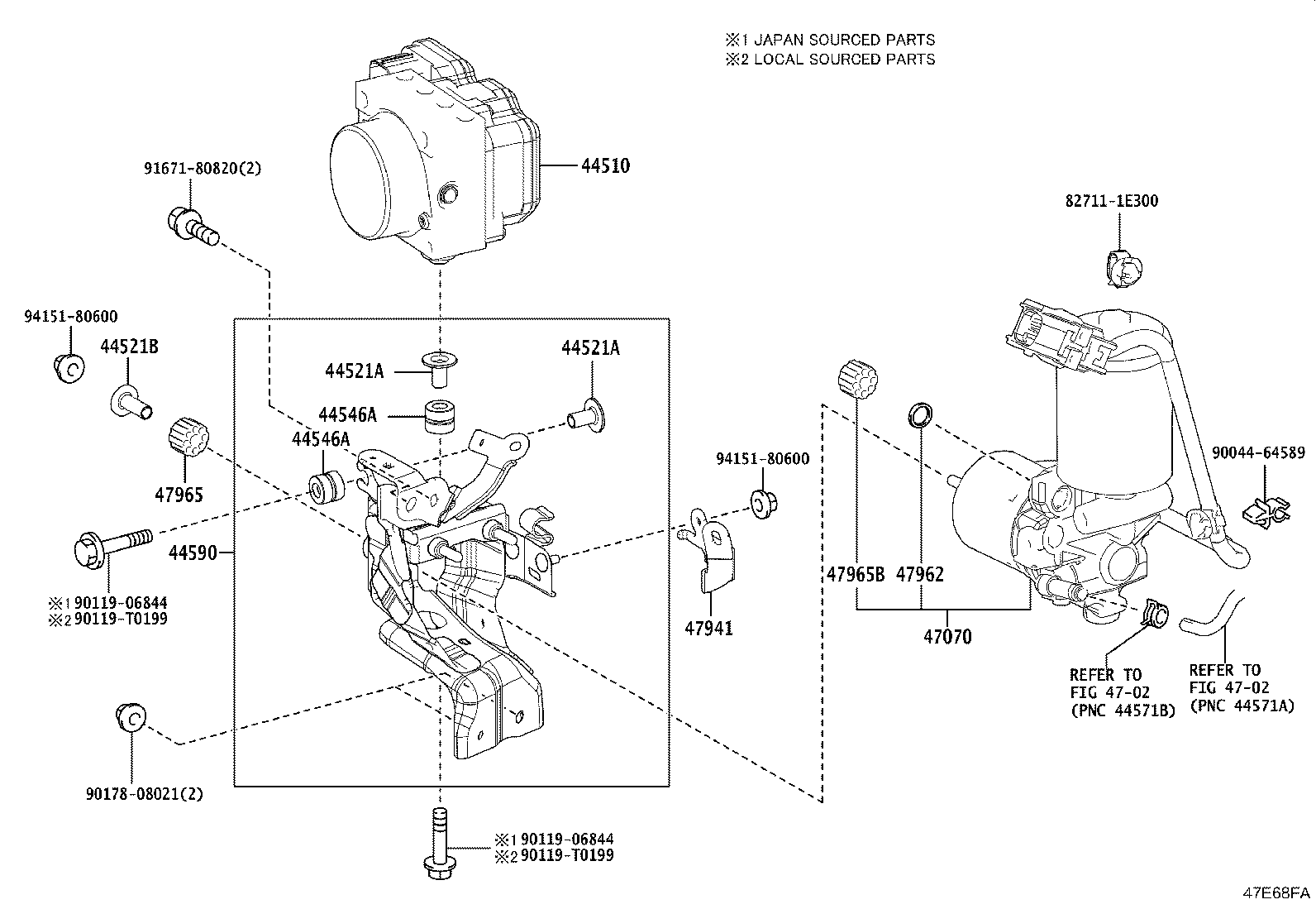 47311-0A130 TUBE, FRONT BRAKE, NO.1 product image
