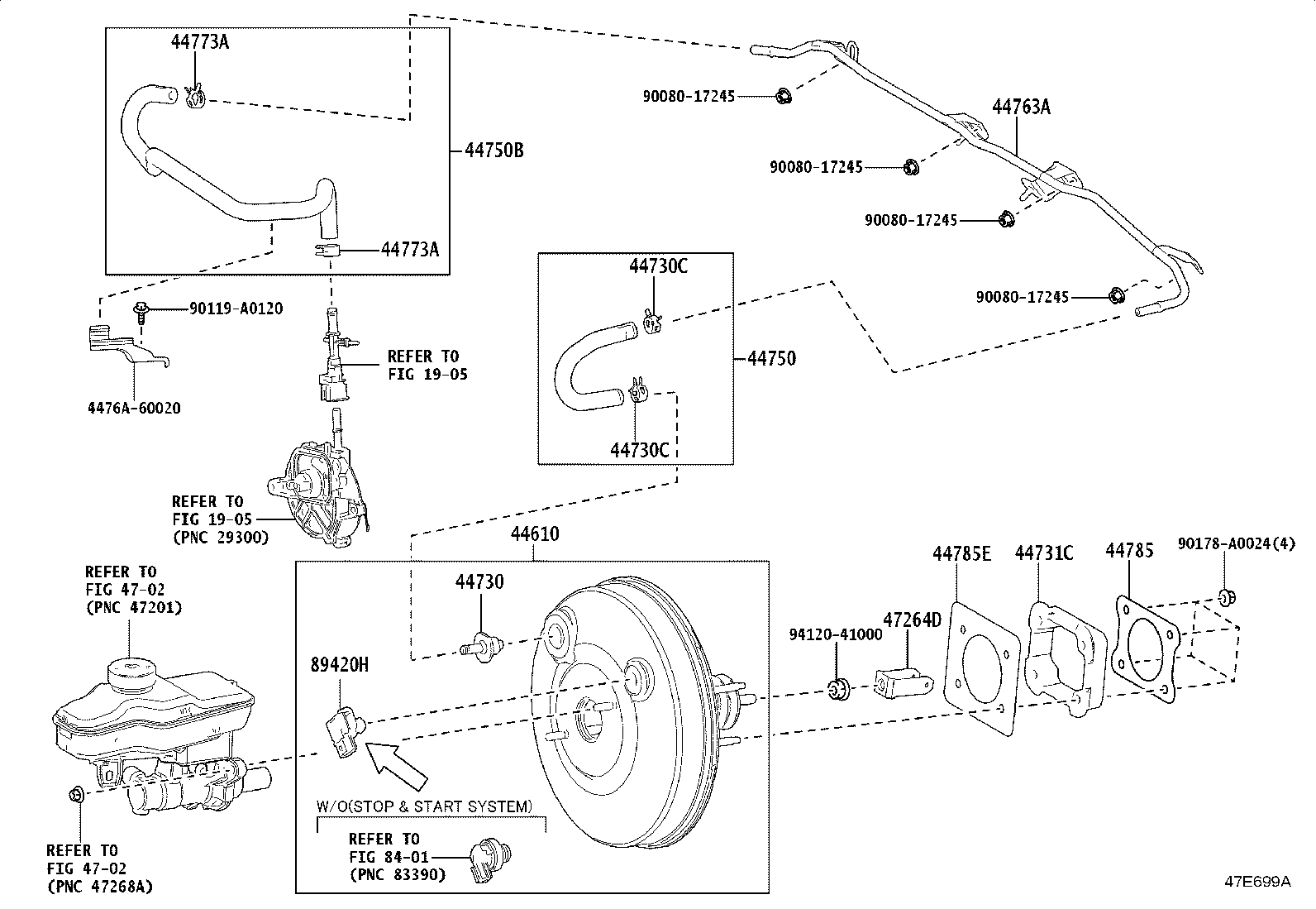 Toyota 44763-AK010 TUBE, HOSE TO HOSE, NO.1