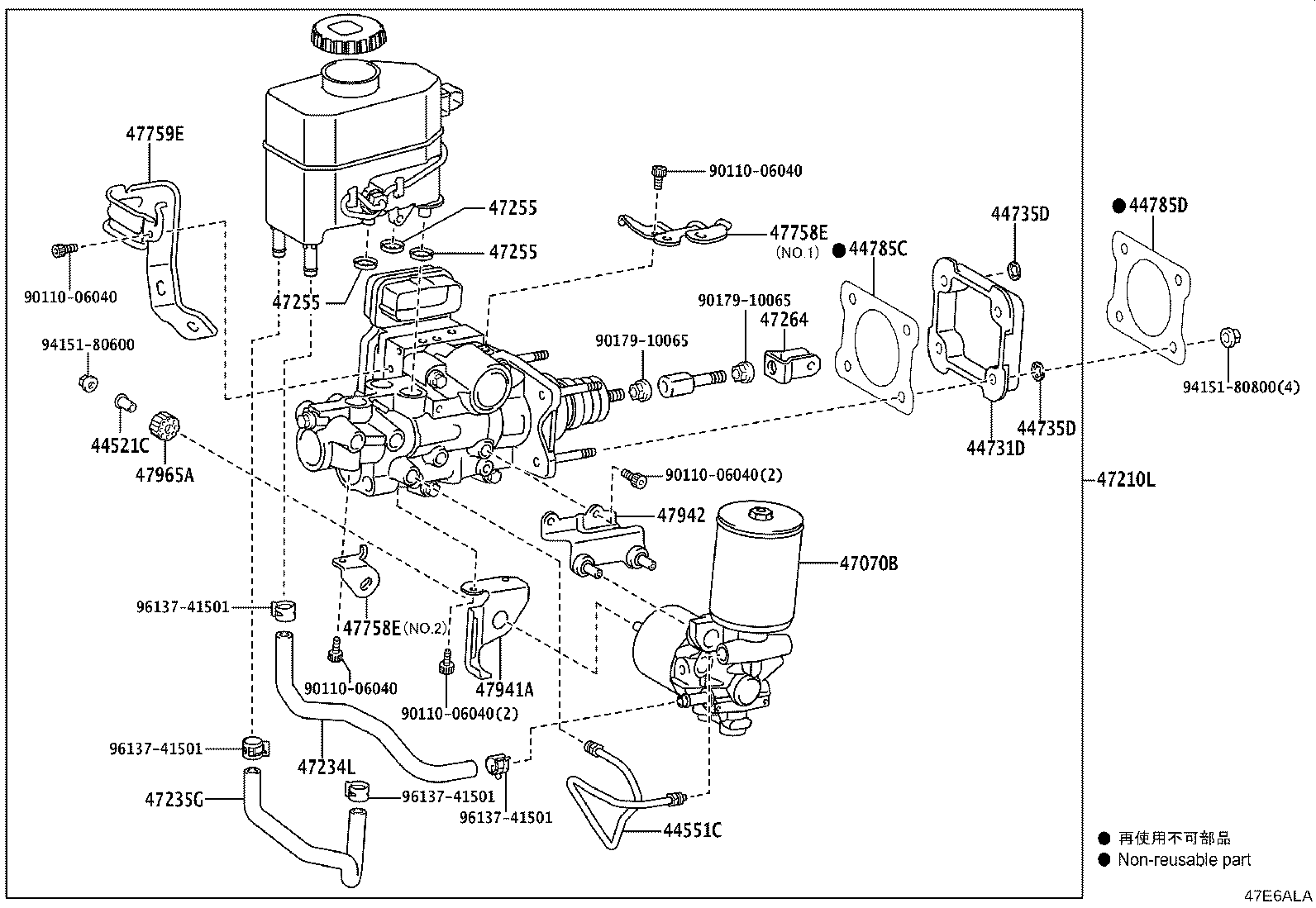 47050-30390 BRAKE BOOSTER ASSY, W/MASTER CYLINDER product image