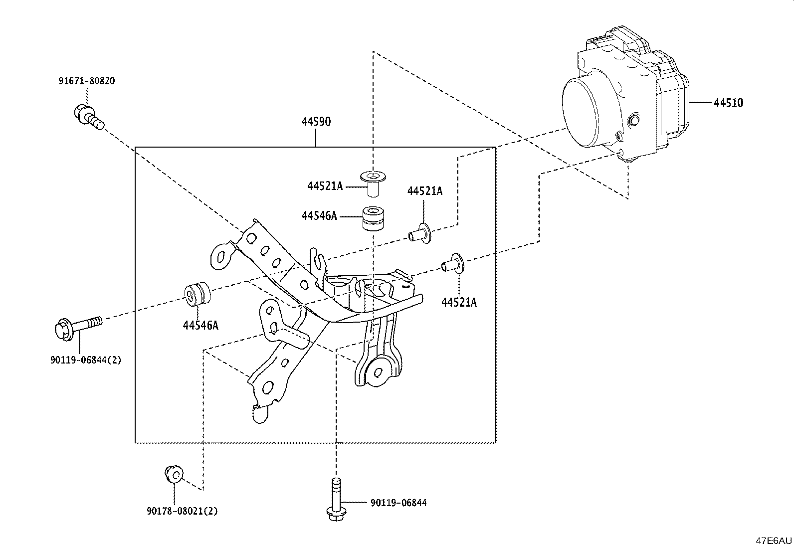 47311-52860 TUBE, FRONT BRAKE, NO.1 product image