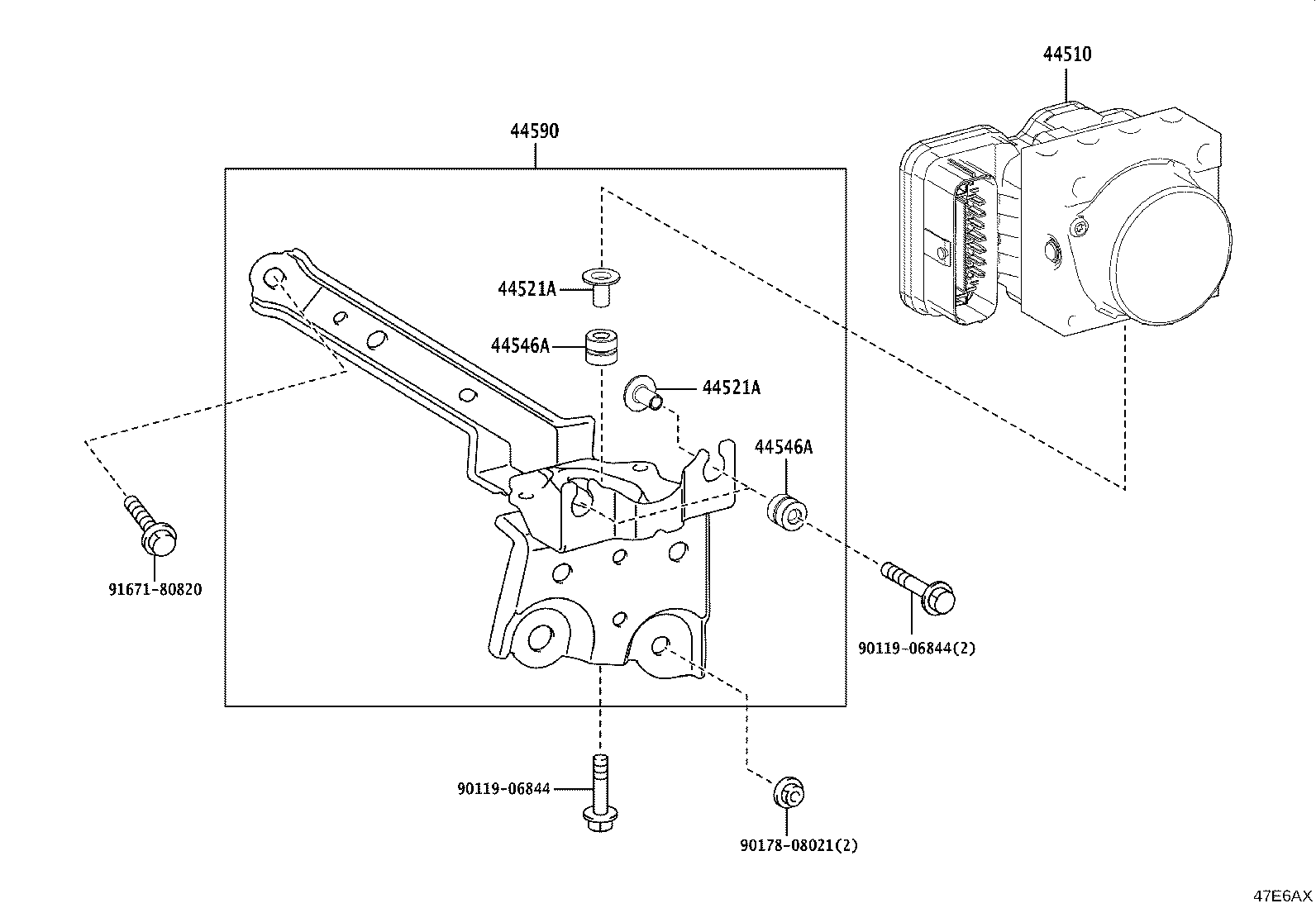 47311-52860 TUBE, FRONT BRAKE, NO.1 product image