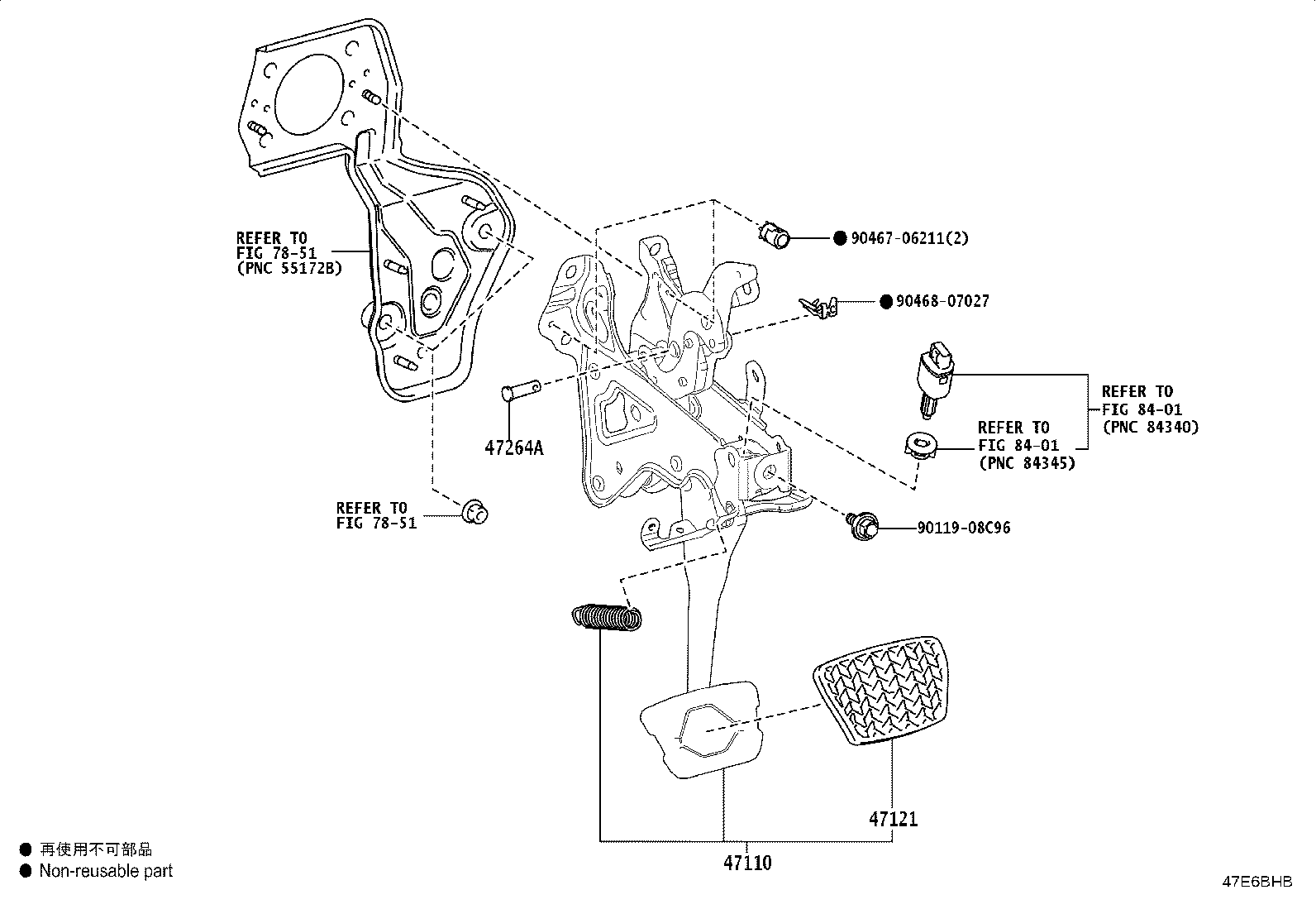47110-60791 SUPPORT ASSY, BRAKE PEDAL product image