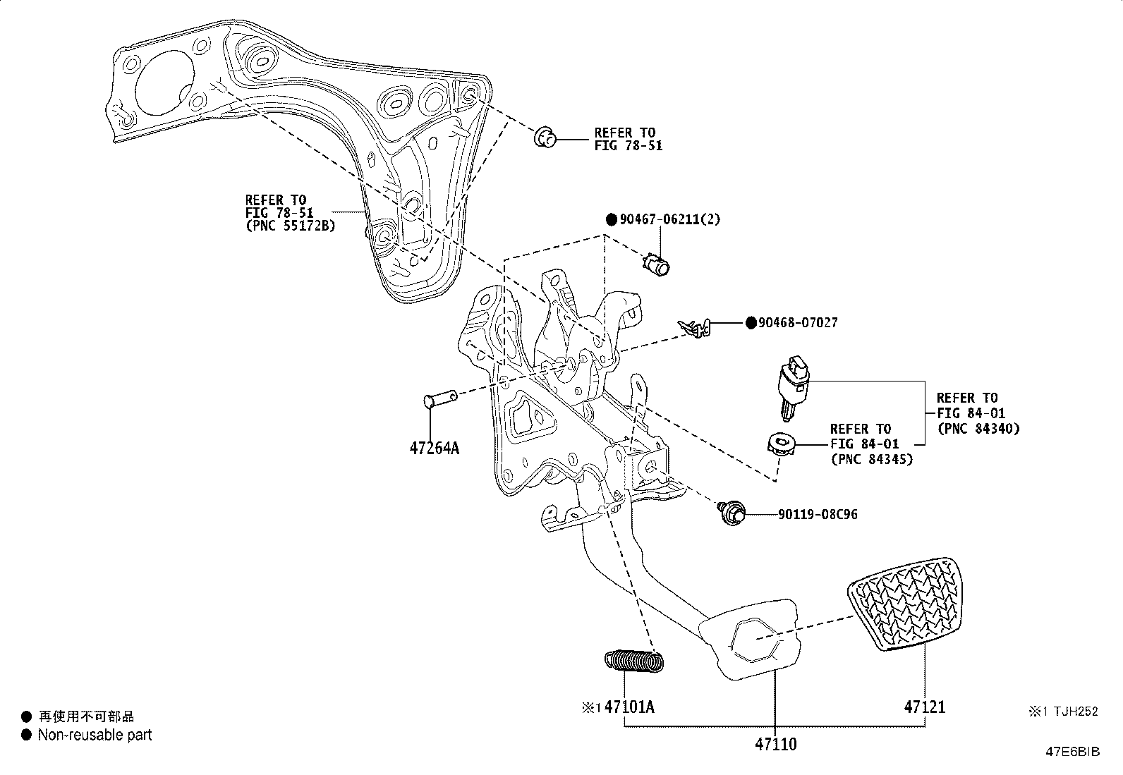47110-60791 SUPPORT ASSY, BRAKE PEDAL product image