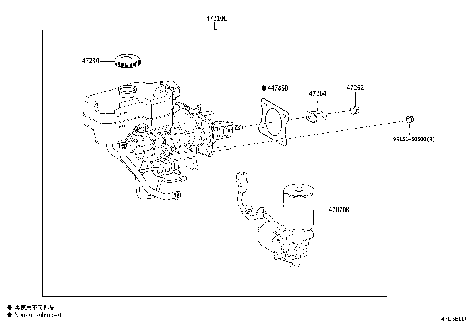 47230-V2010 CAP ASSY, BRAKE MASTER CYLINDER RESERVOIR FILLER product image