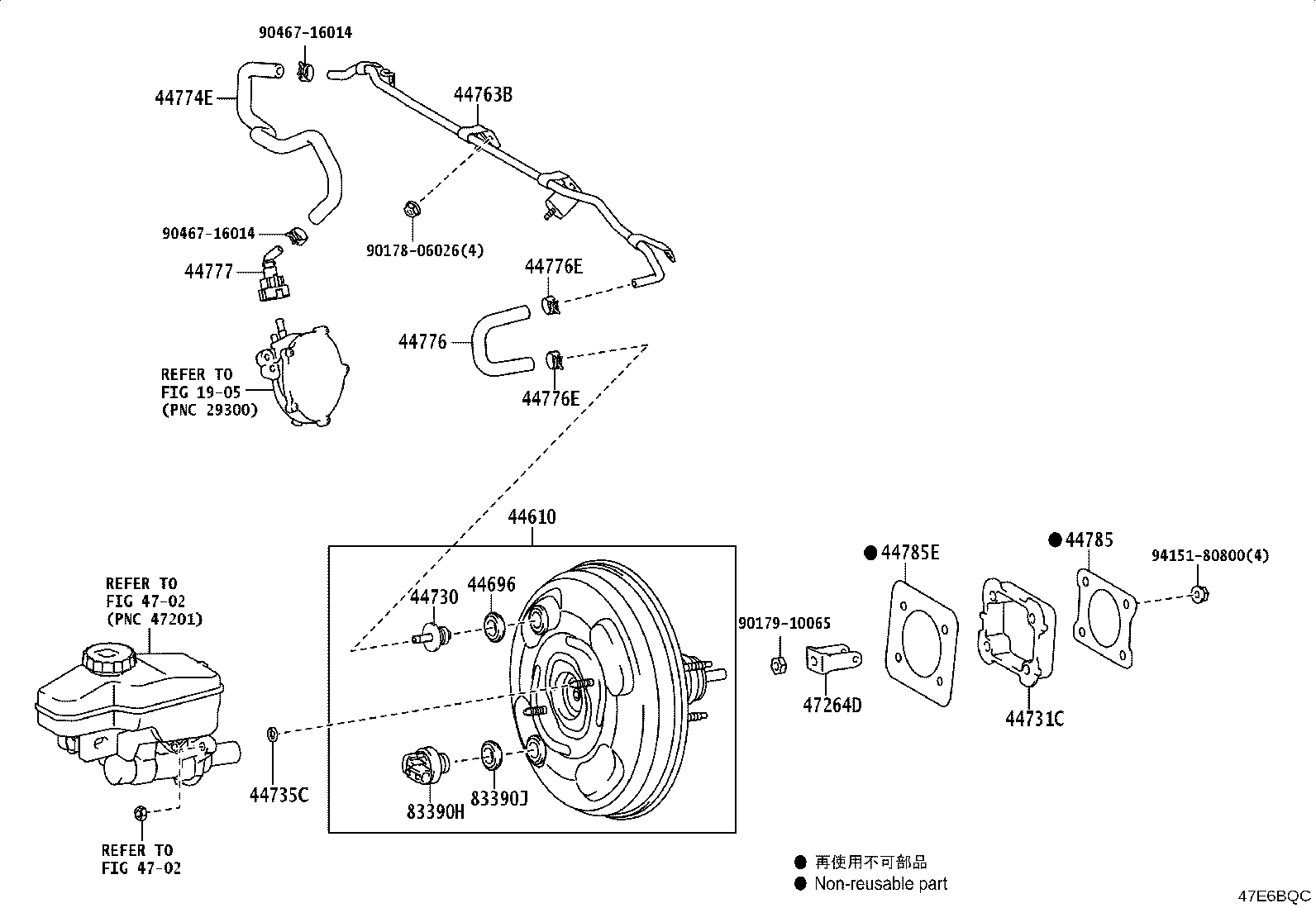 Toyota 44774-60400 HOSE, UNION TO CONNECTOR TUBE