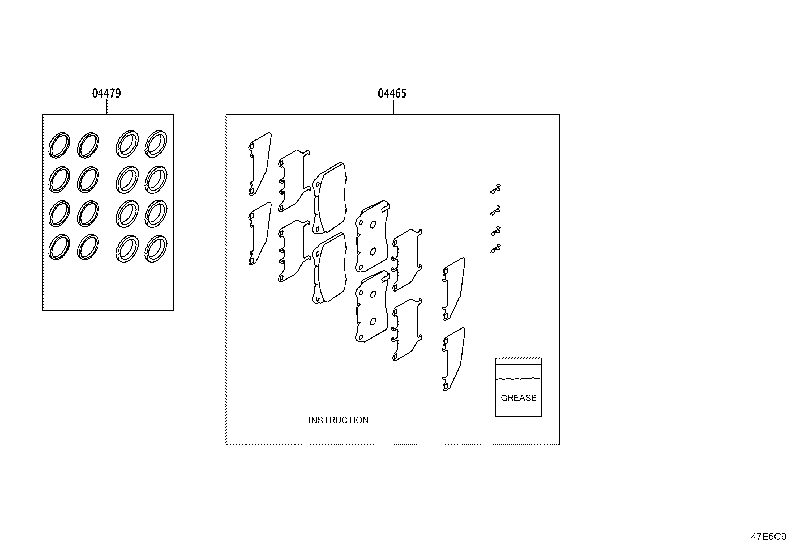 SU003-07201 SHIM KIT, ANTI SQUEAL, FRONT product image