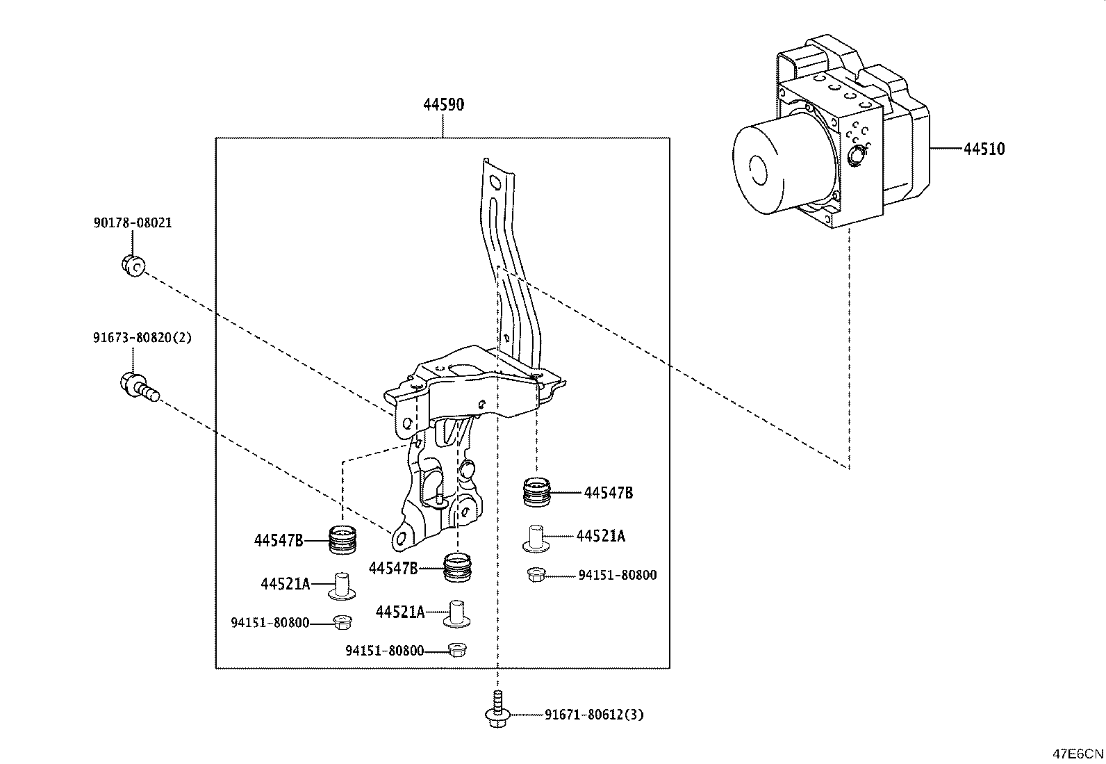 47311-30830 TUBE, FRONT BRAKE, NO.1 product image