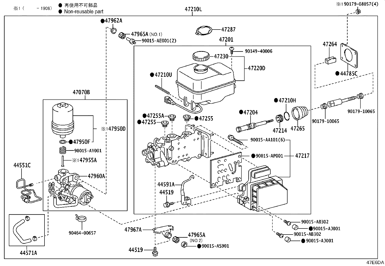47025-60740 CYLINDER SUB-ASSY, BRAKE MASTER product image