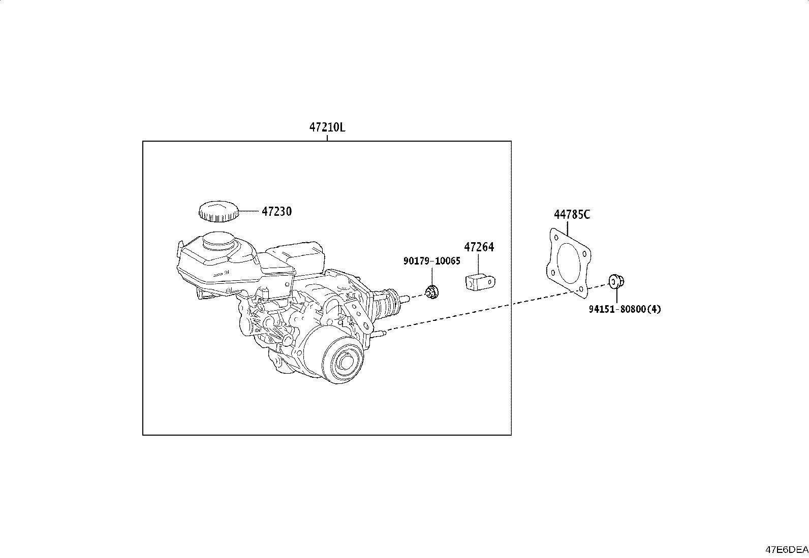 47050-76590 BRAKE BOOSTER ASSY, W/MASTER CYLINDER product image