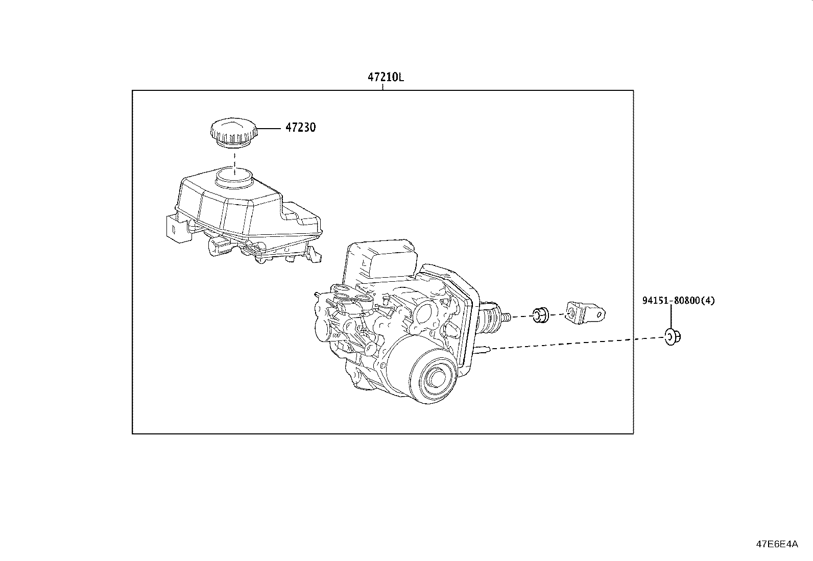 47050-30430 BRAKE BOOSTER ASSY, W/MASTER CYLINDER product image