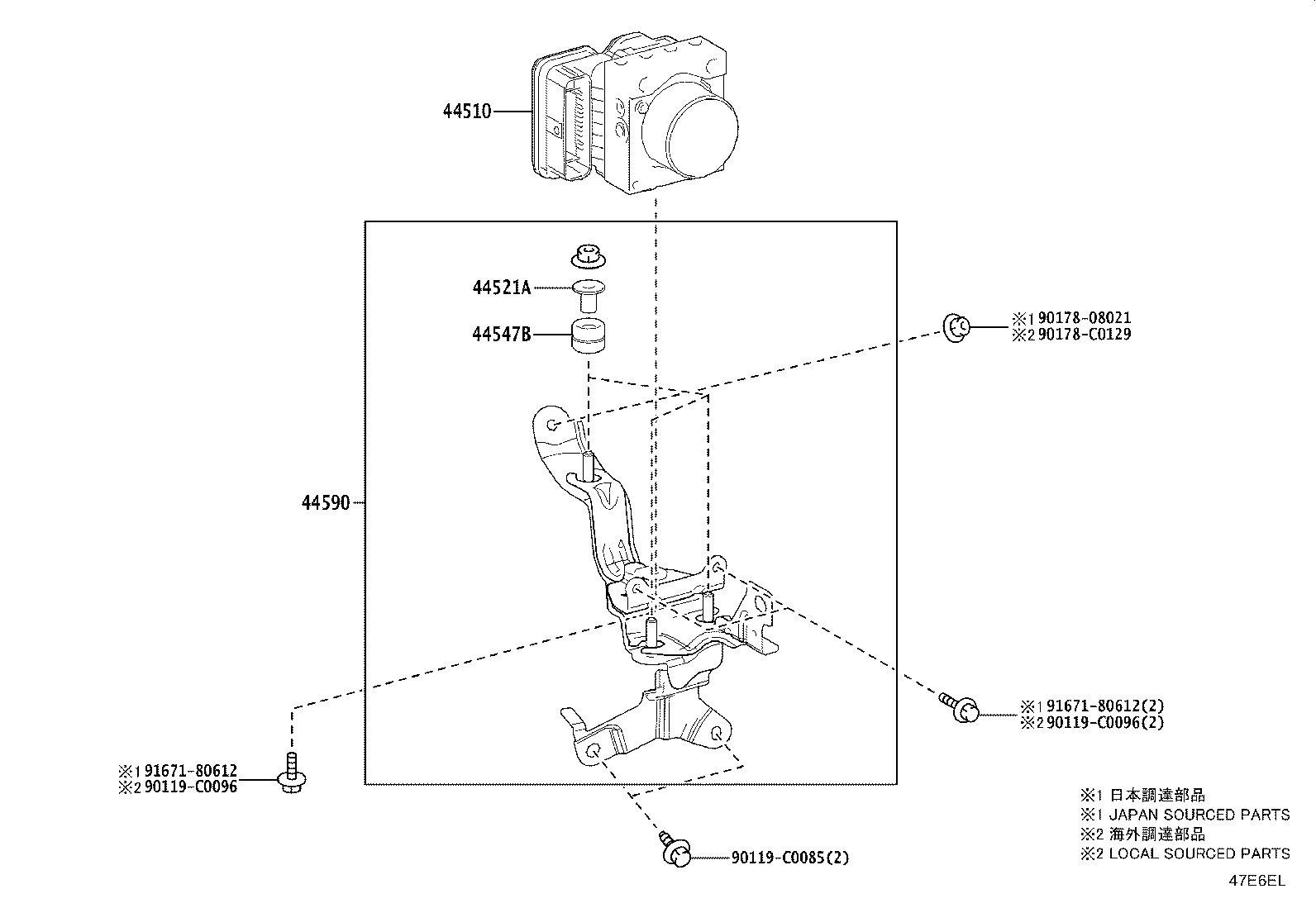 47311-06810 TUBE, FRONT BRAKE, NO.1 product image