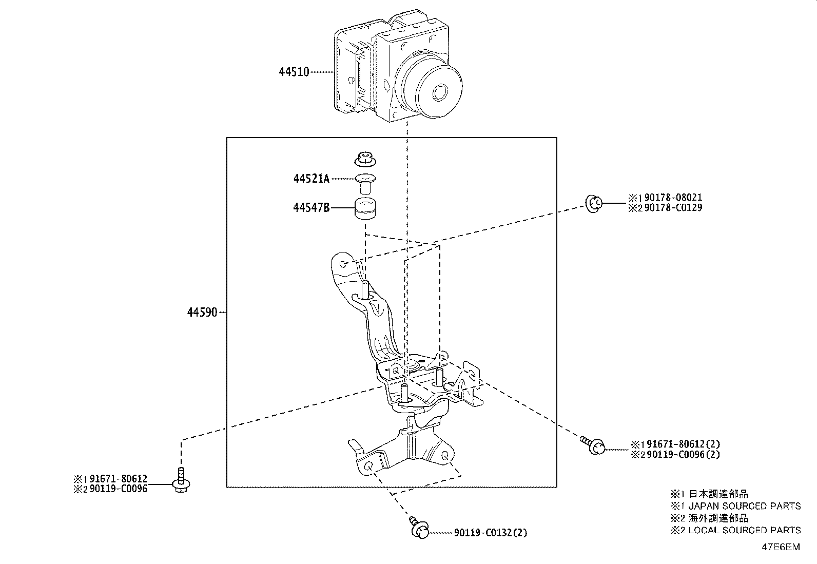 47311-06810 TUBE, FRONT BRAKE, NO.1 product image