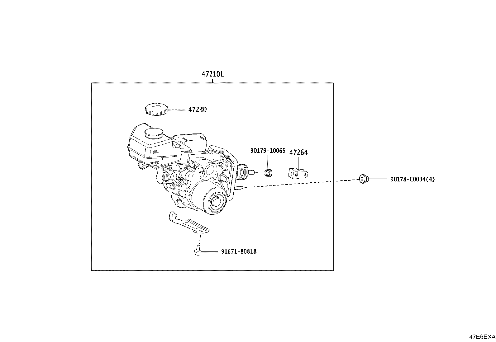 47050-06020 BRAKE BOOSTER ASSY, W/MASTER CYLINDER product image