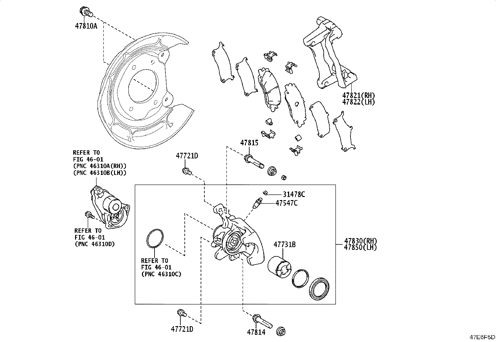 Toyota 47831-04010 PISTON, REAR DISC BRAKE