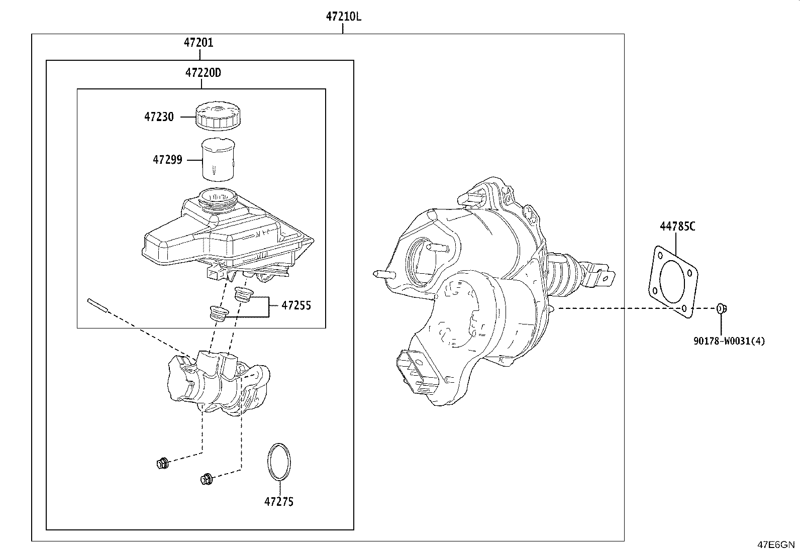 47220-09300 RESERVOIR ASSY, BRAKE MASTER CYLINDER product image