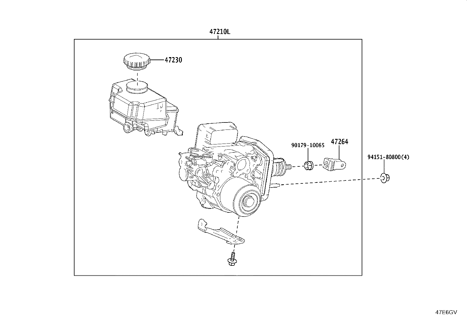 47050-30610 BRAKE BOOSTER ASSY, W/MASTER CYLINDER product image