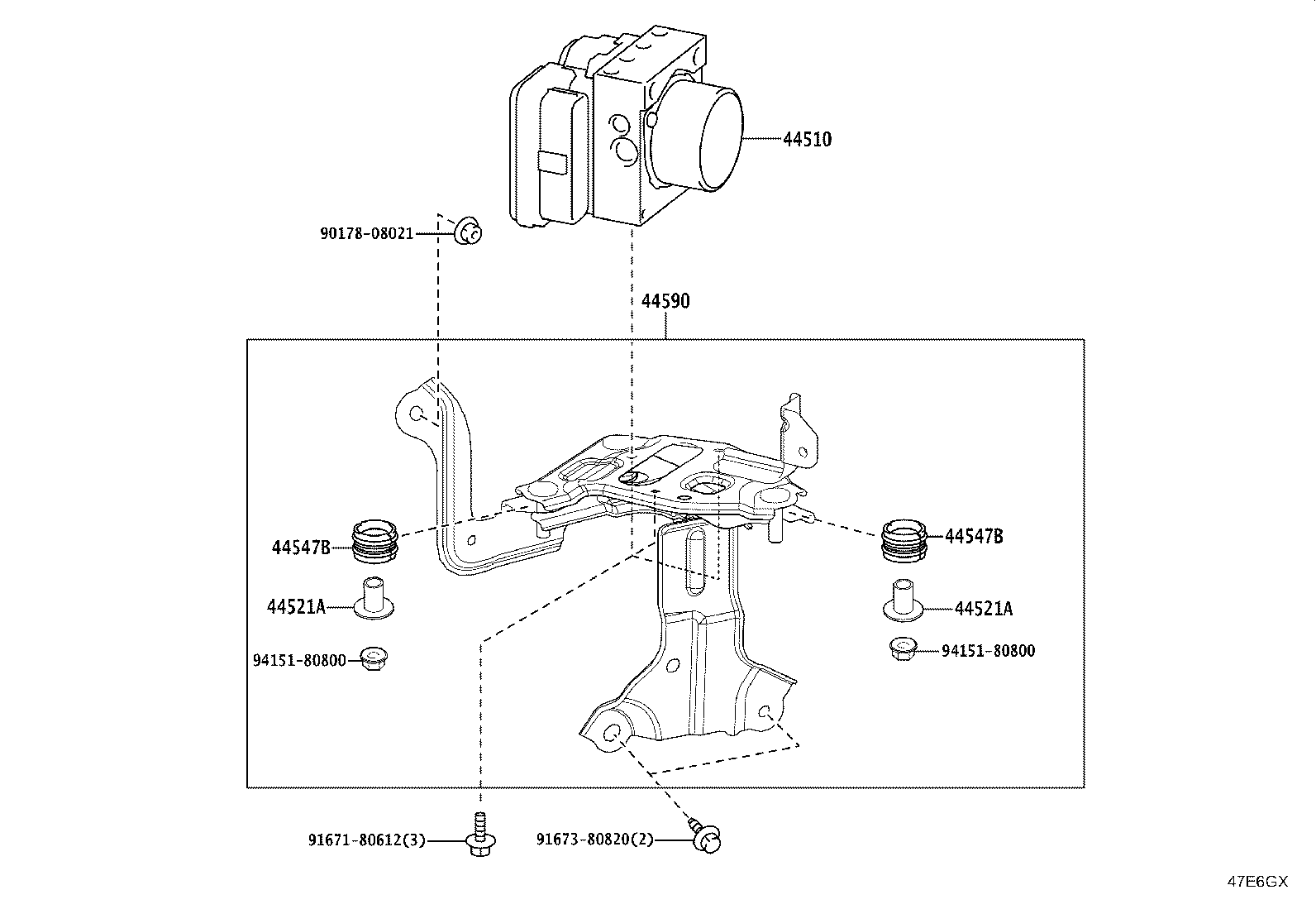 47315-30630 TUBE, FRONT BRAKE, NO.5 product image