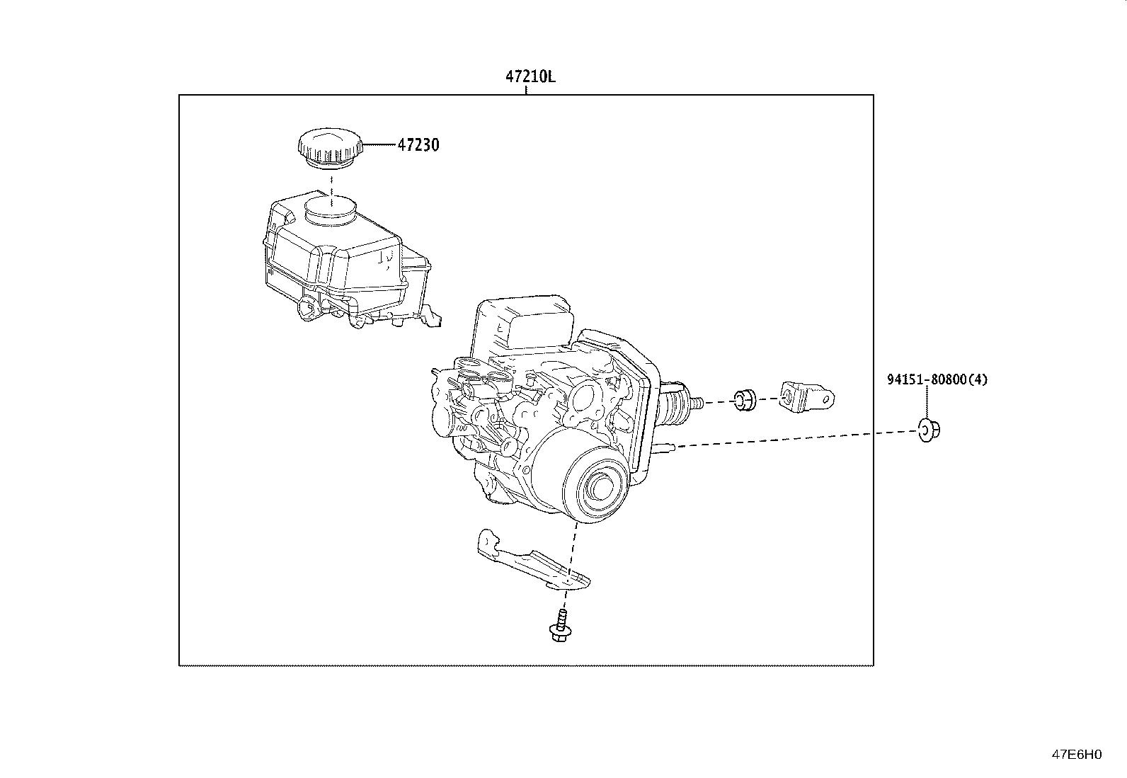 47050-30460 BRAKE BOOSTER ASSY, W/MASTER CYLINDER product image