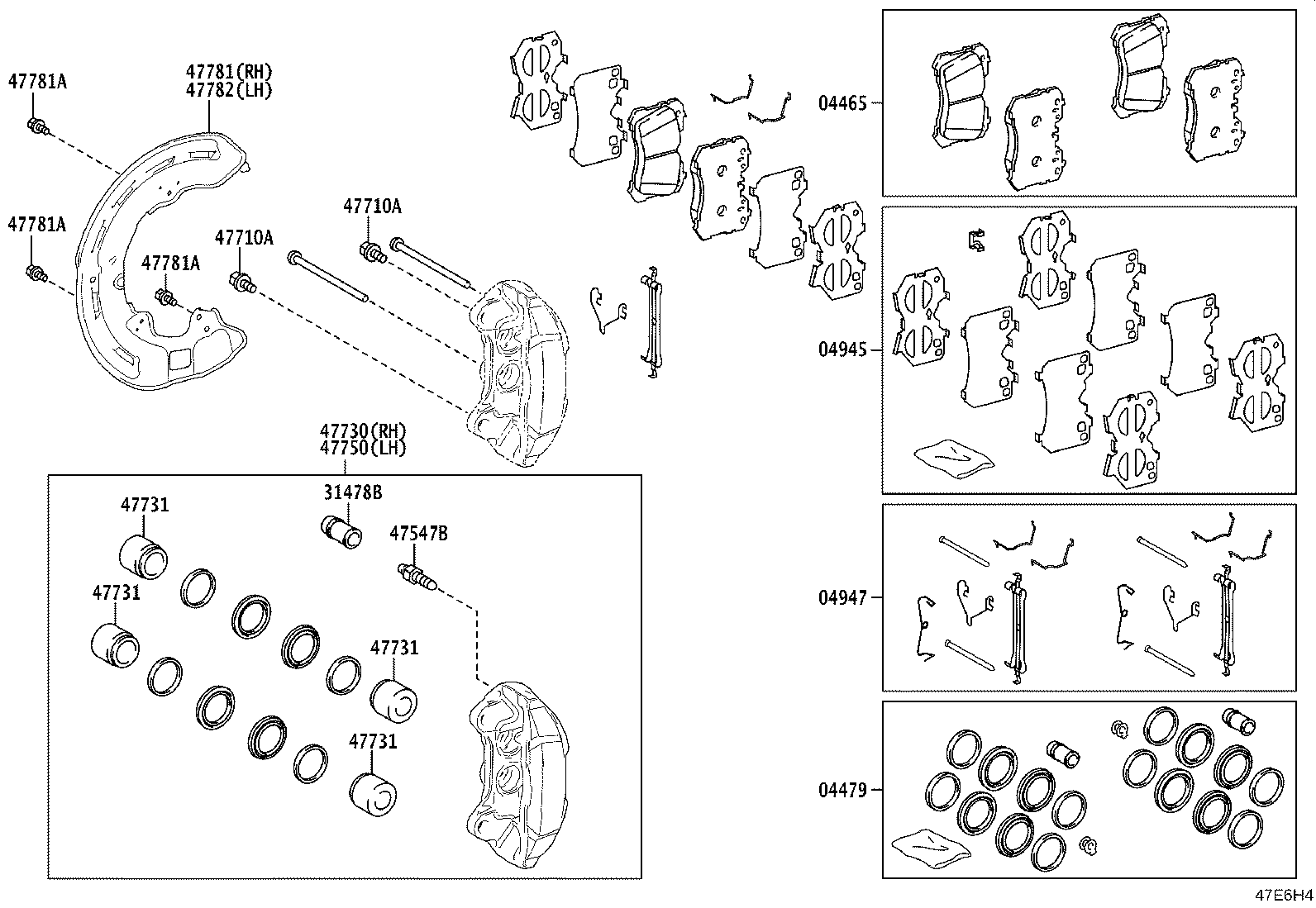 04465-30550 PAD KIT, DISC BRAKE, FRONT product image