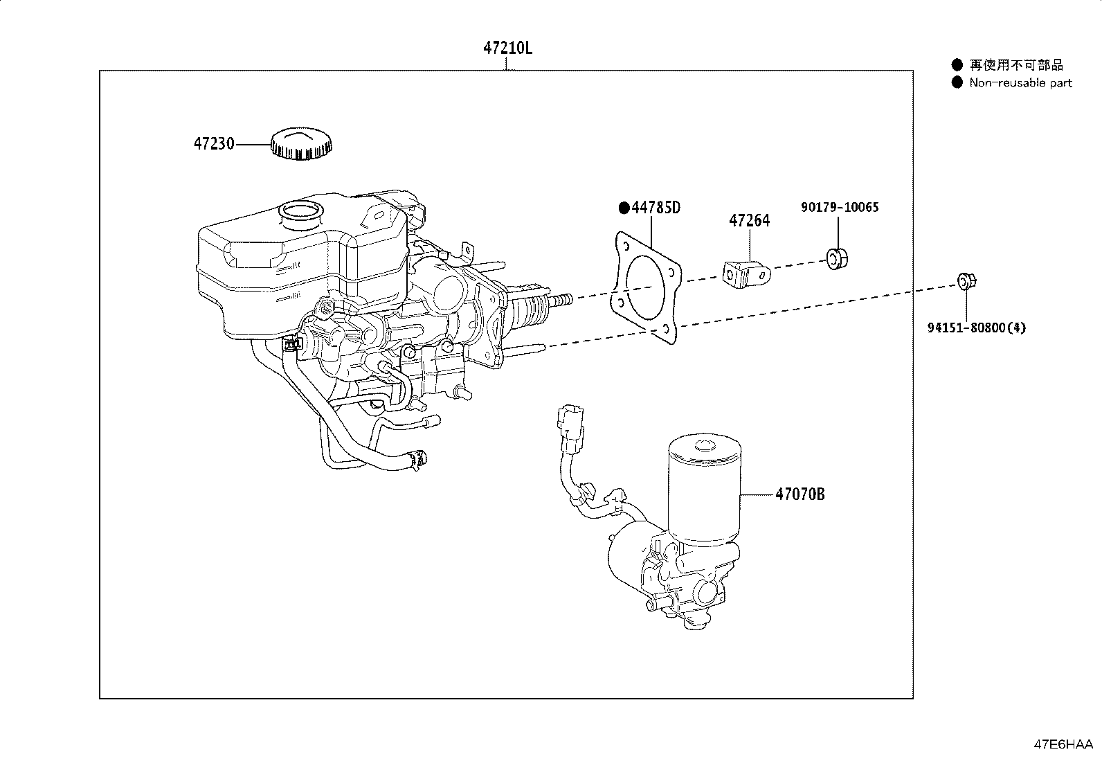 47050-0G010 BRAKE BOOSTER ASSY, W/MASTER CYLINDER product image