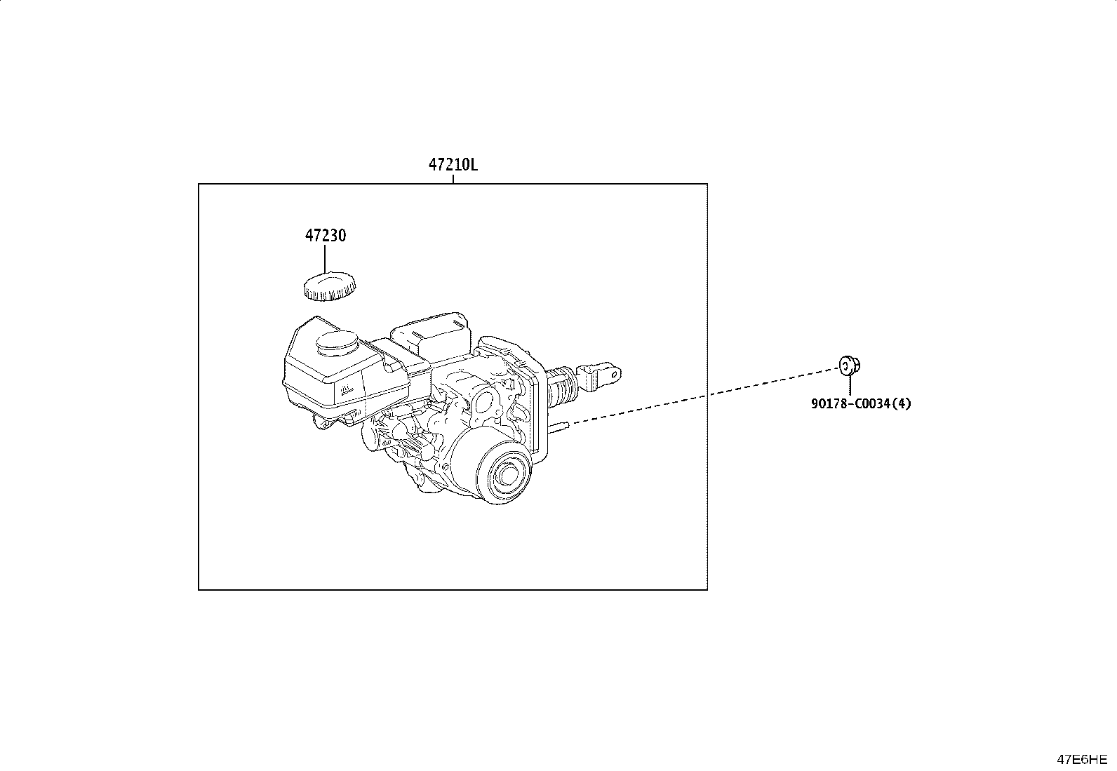 44571-07040 HOSE, BRAKE ACTUATOR, NO.1 product image
