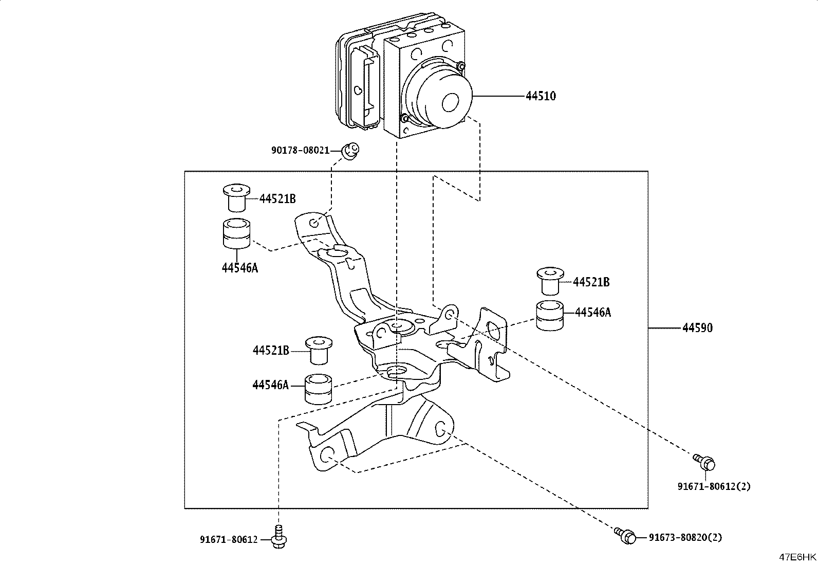 47311-33460 TUBE, FRONT BRAKE, NO.1 product image