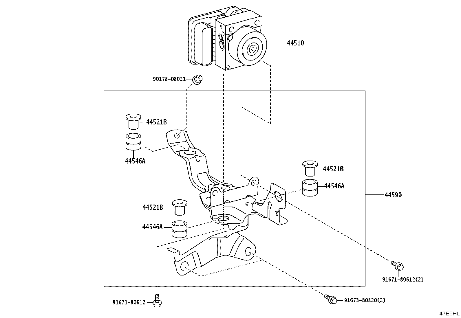 47311-33460 TUBE, FRONT BRAKE, NO.1 product image