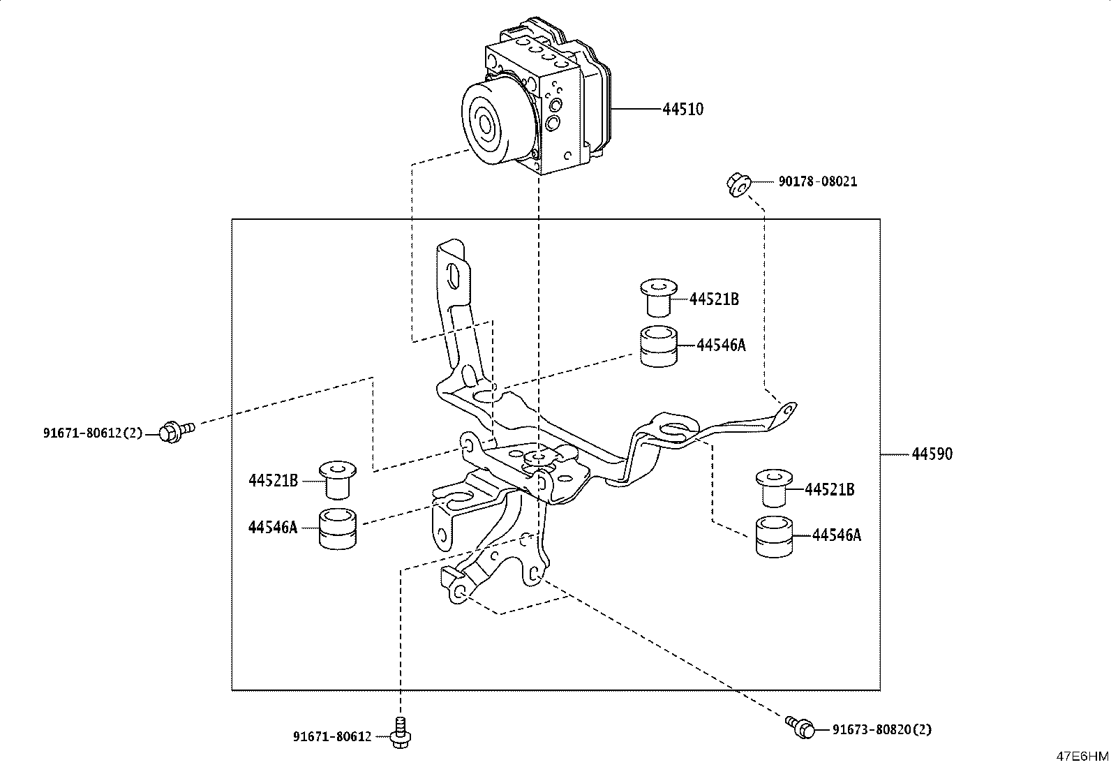 47311-33460 TUBE, FRONT BRAKE, NO.1 product image