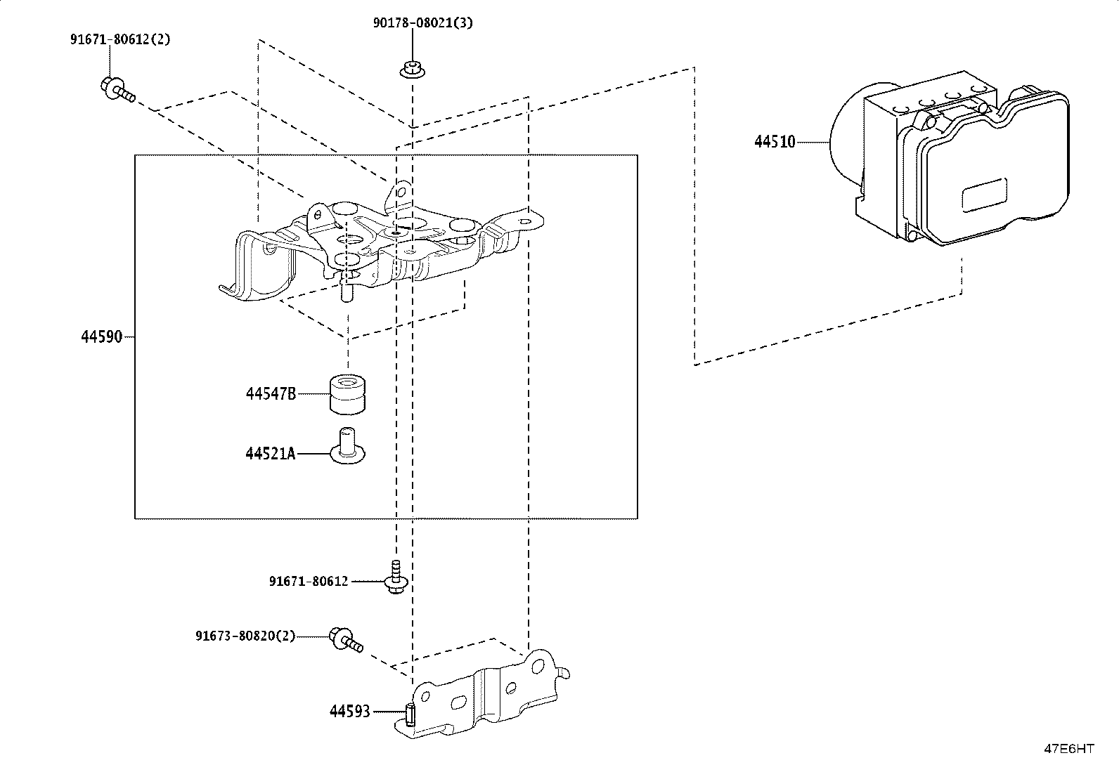 47311-0G040 TUBE, FRONT BRAKE, NO.1 product image