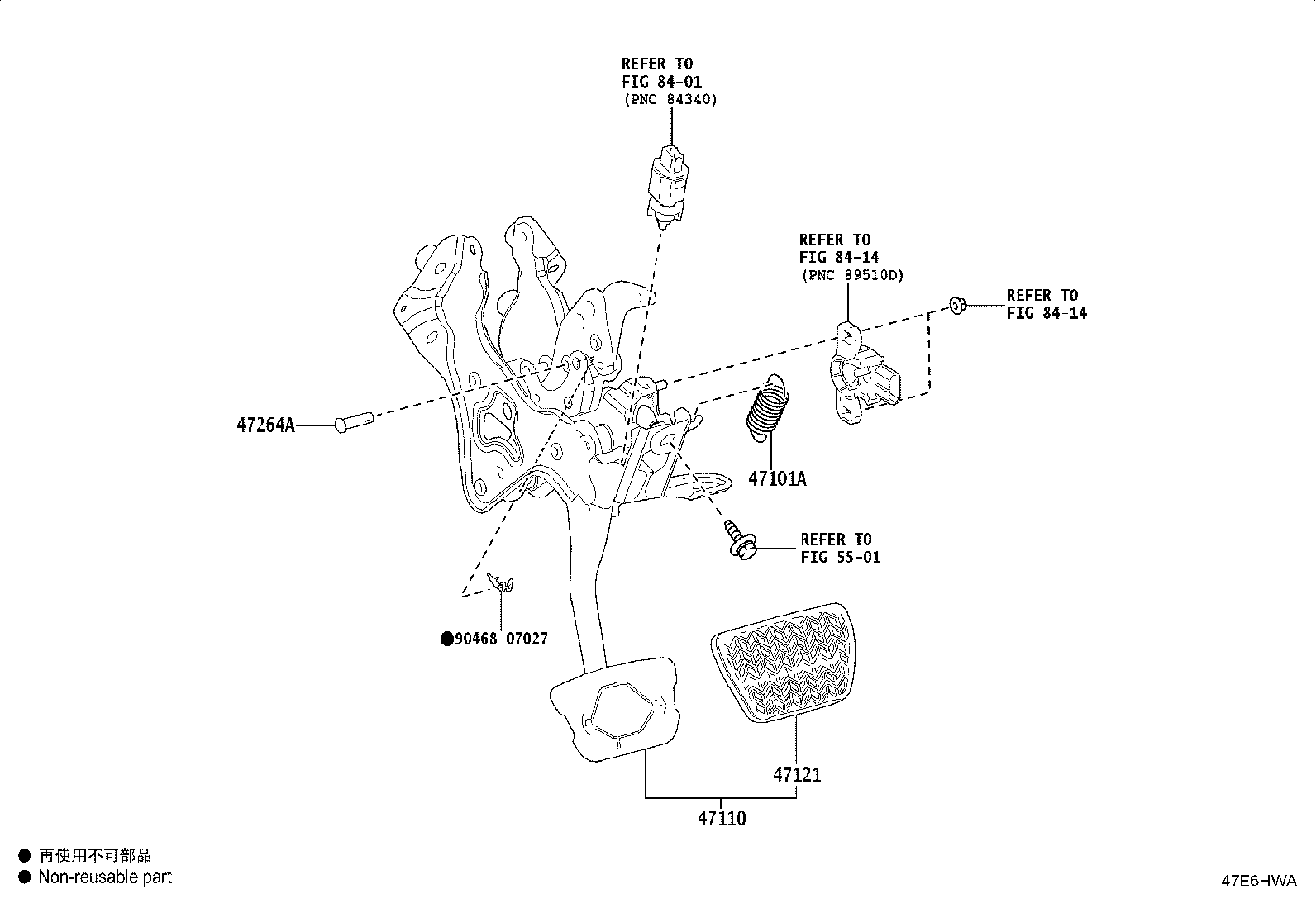 47110-30620 SUPPORT ASSY, BRAKE PEDAL product image