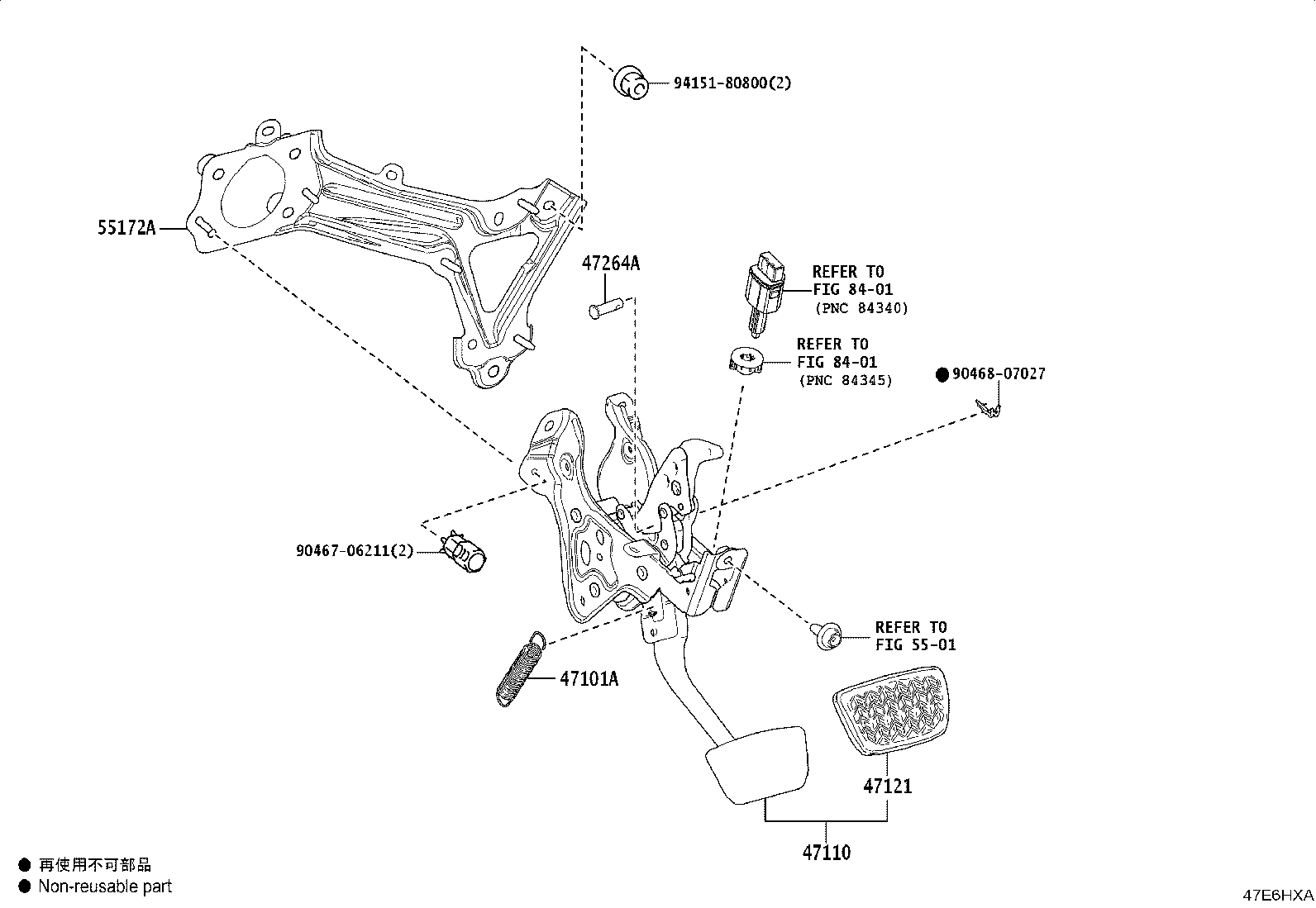47110-30620 SUPPORT ASSY, BRAKE PEDAL product image