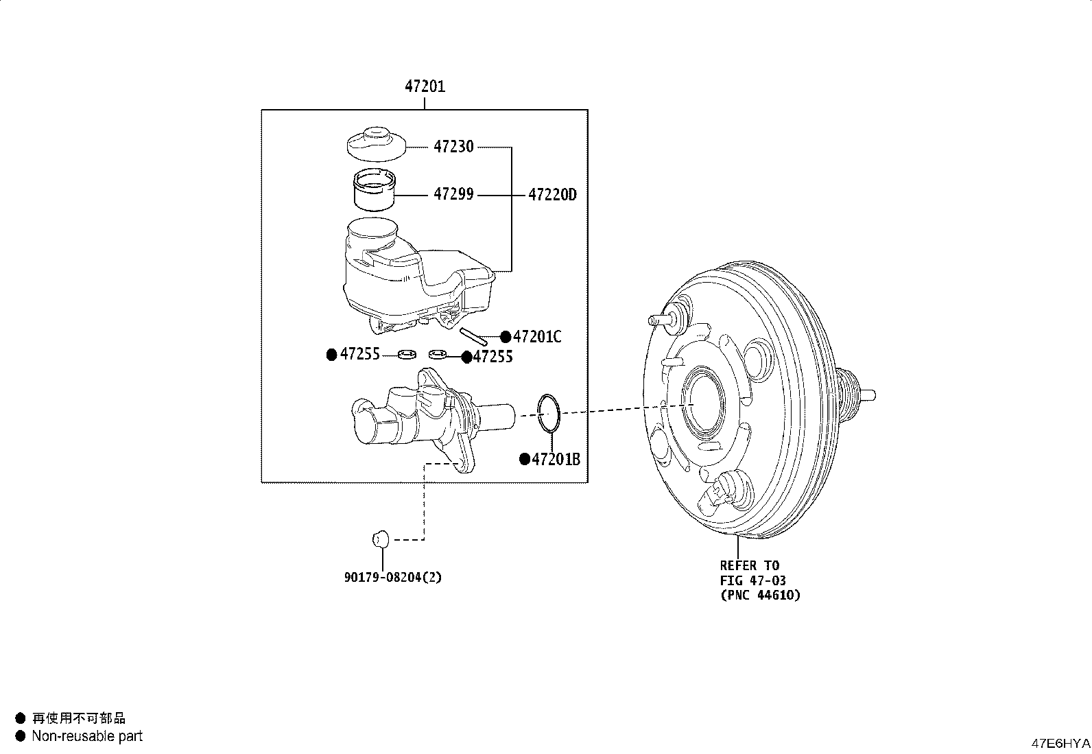 47050-33B00 BRAKE BOOSTER ASSY, W/MASTER CYLINDER product image