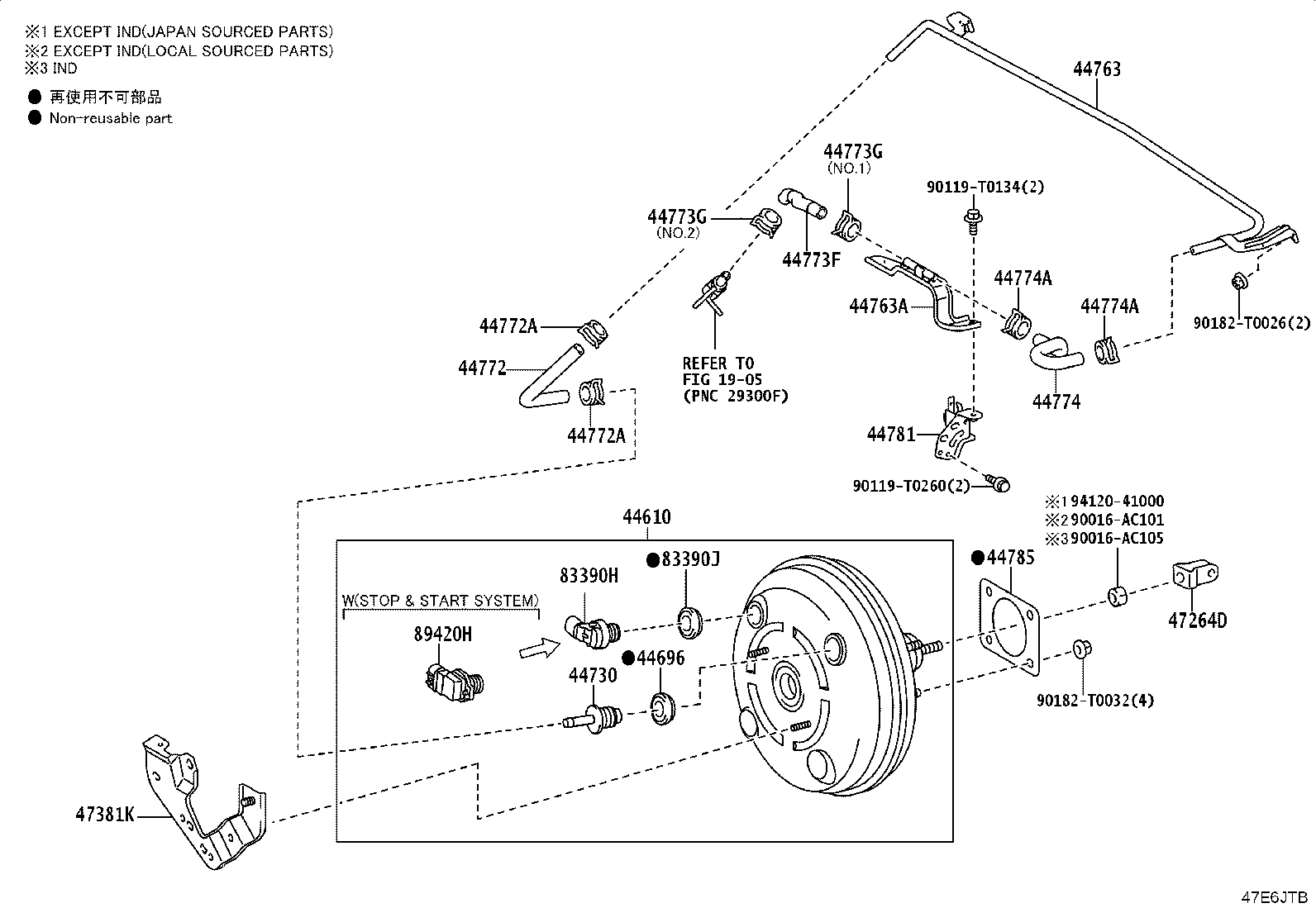 44763-KK161 TUBE, BOOSTER VACUUM product image