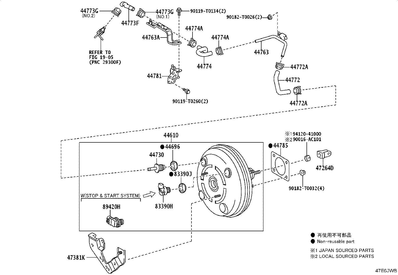 44763-KK161 TUBE, BOOSTER VACUUM product image