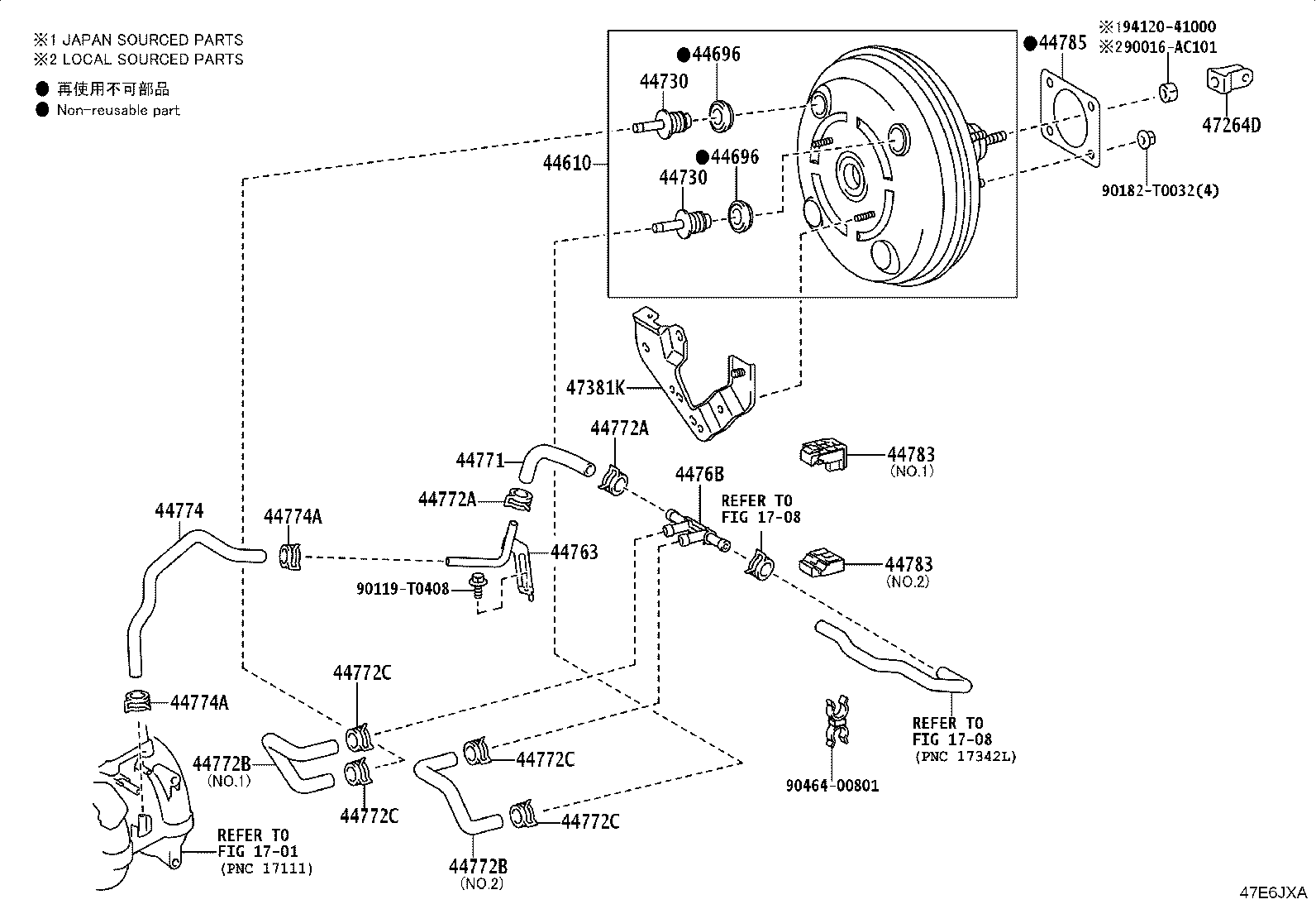44763-KK161 TUBE, BOOSTER VACUUM product image