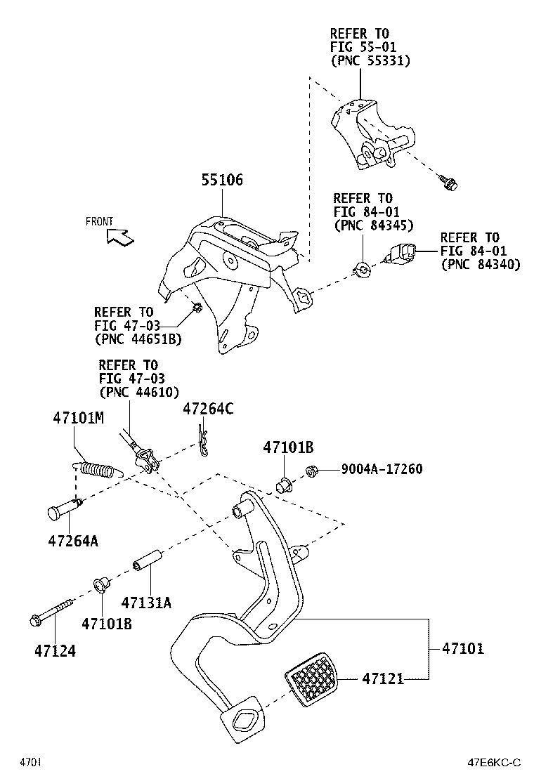 47110-BZ810 PEDAL SUB-ASSY, BRAKE product image