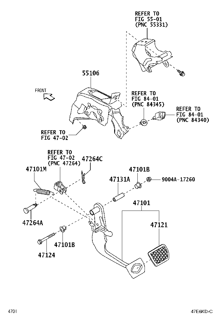 47110-BZ810 PEDAL SUB-ASSY, BRAKE product image