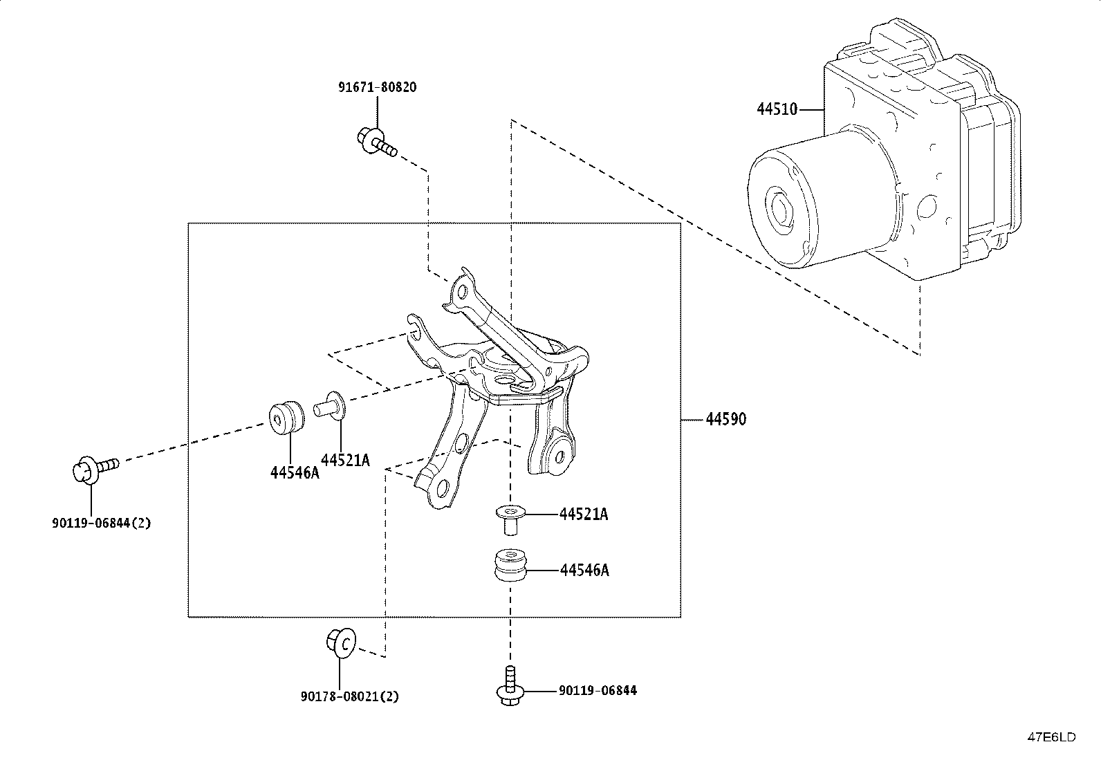 47311-52800 TUBE, FRONT BRAKE, NO.1 product image